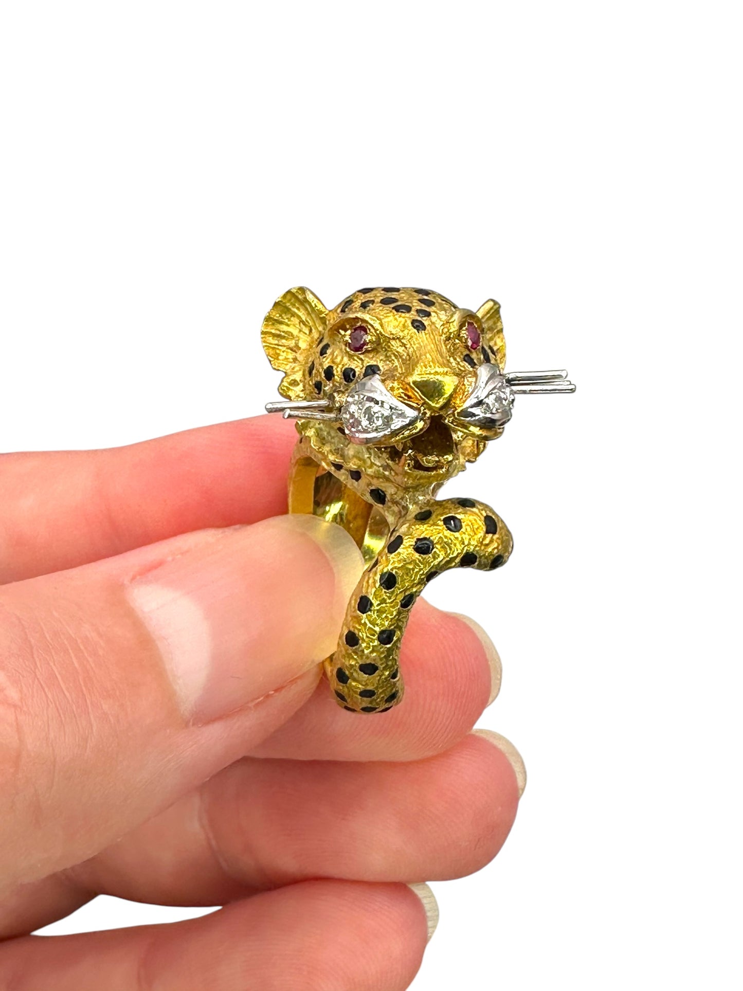 18k Diamond Cheetah Ring