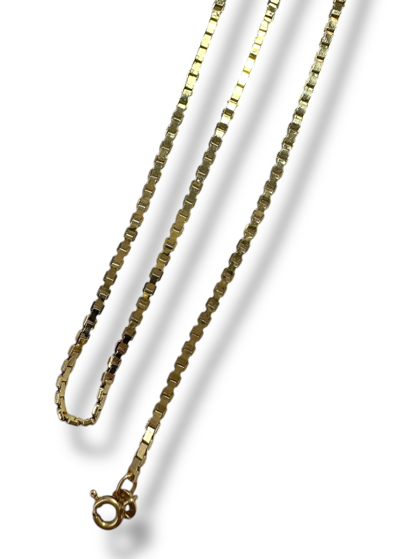 14k Flat Box Link Chain Necklace