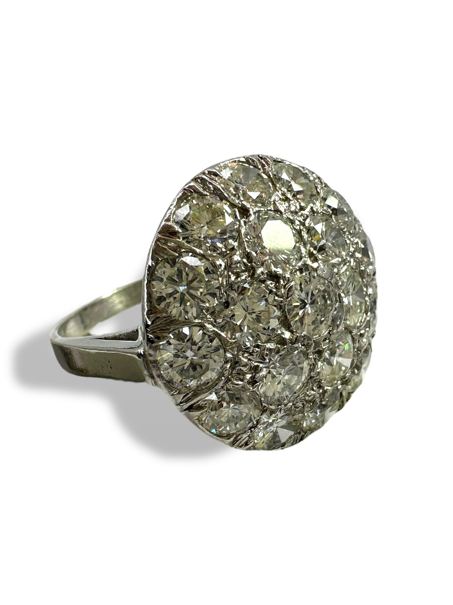 Platinum Diamond Cocktail Ring
