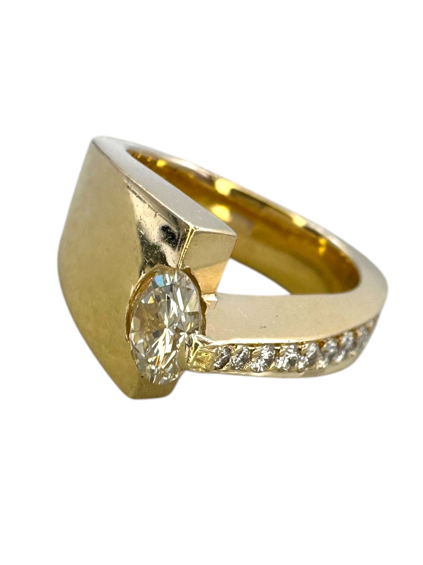 14k Diamond Comet Ring
