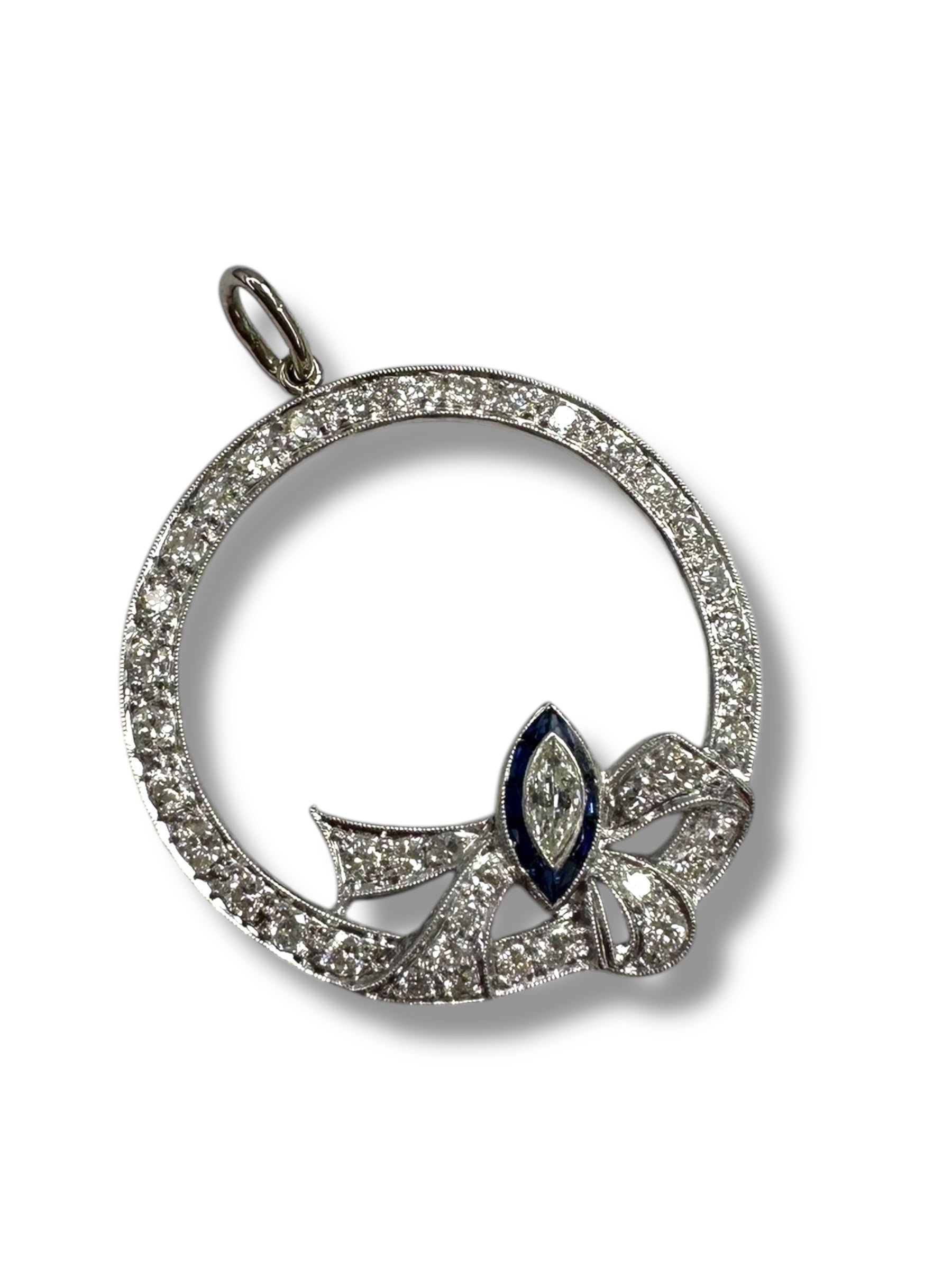 Platinum Diamond Wreath Pendant