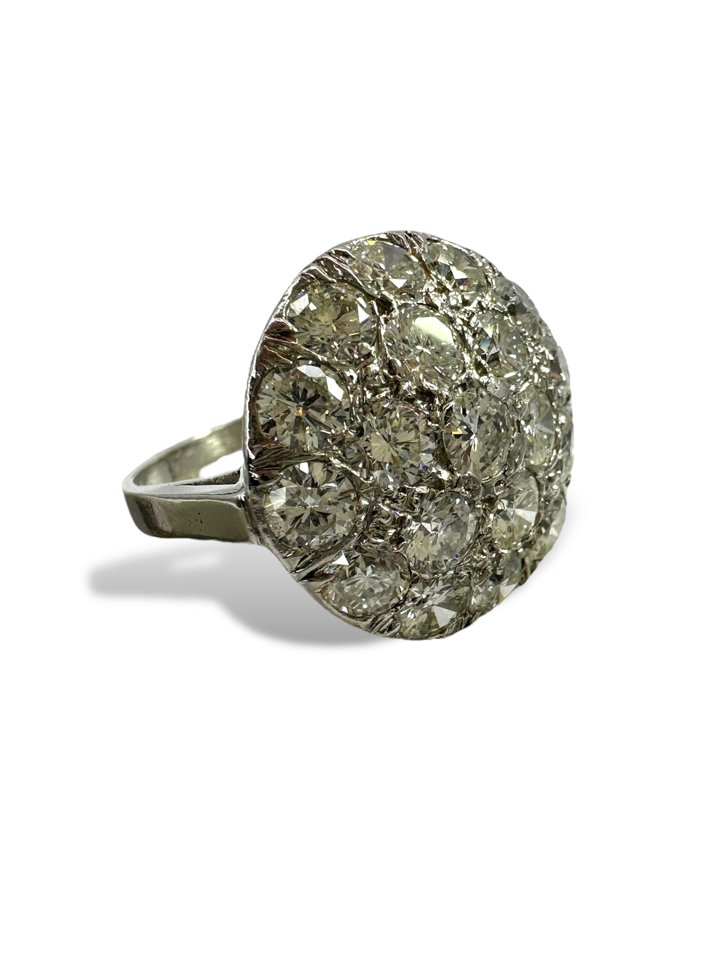 Platinum Diamond Cocktail Ring