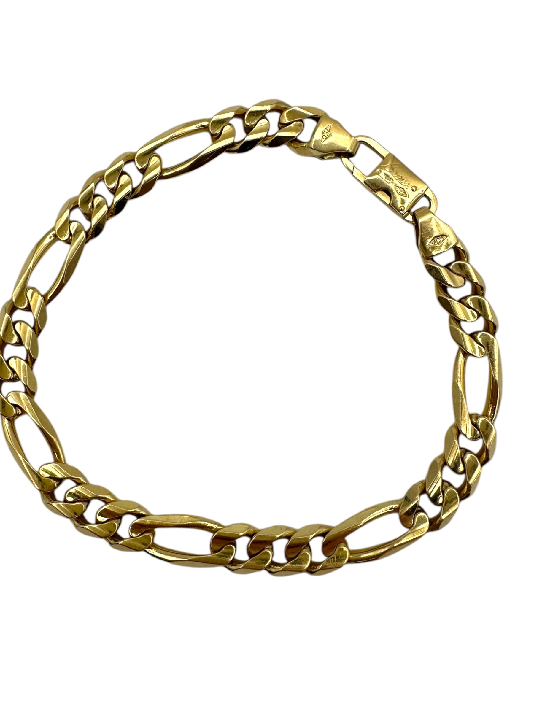 18k Figaro Link Bracelet