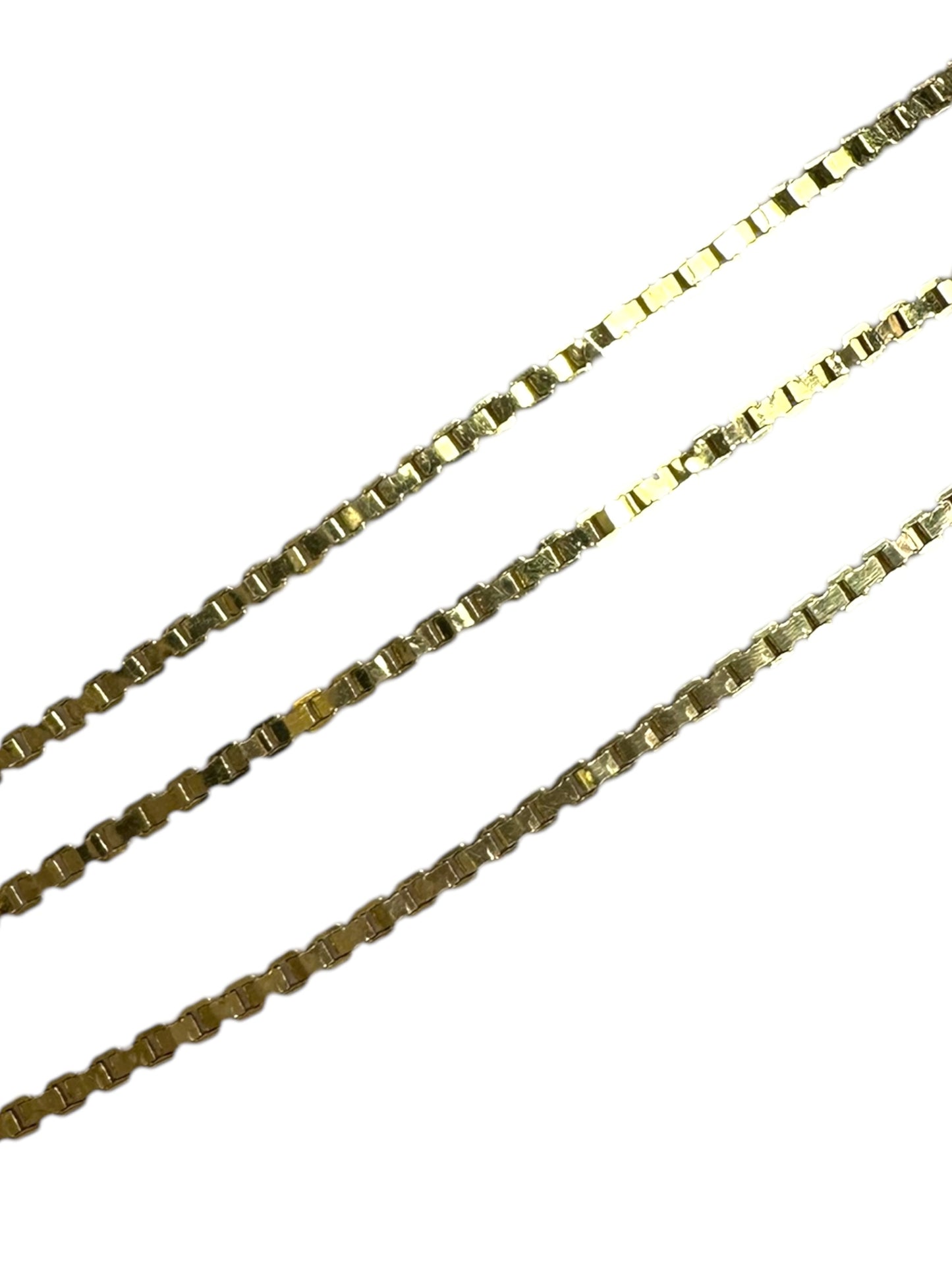 14k Flat Box Link Chain Necklace