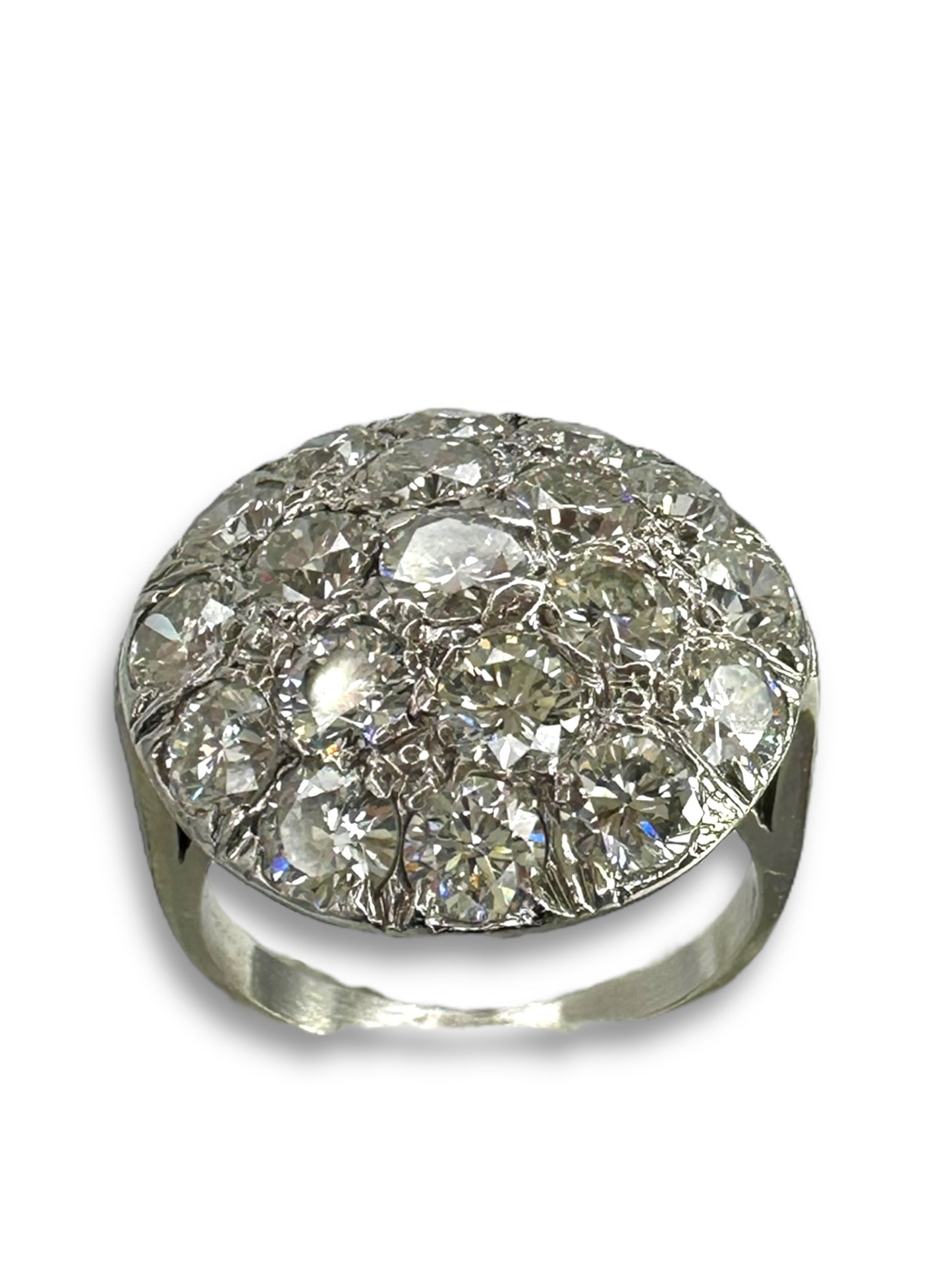 Platinum Diamond Cocktail Ring