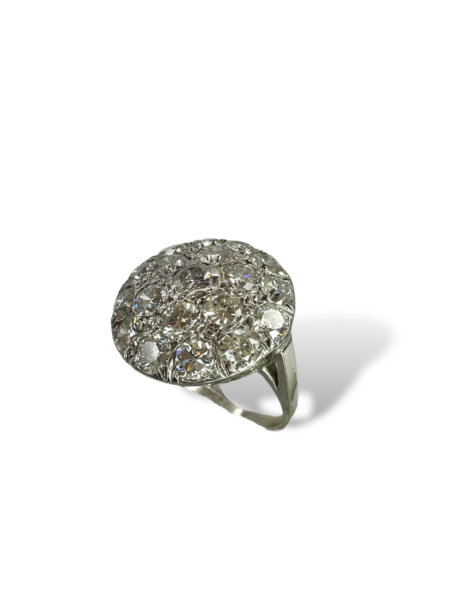 Platinum Diamond Cocktail Ring