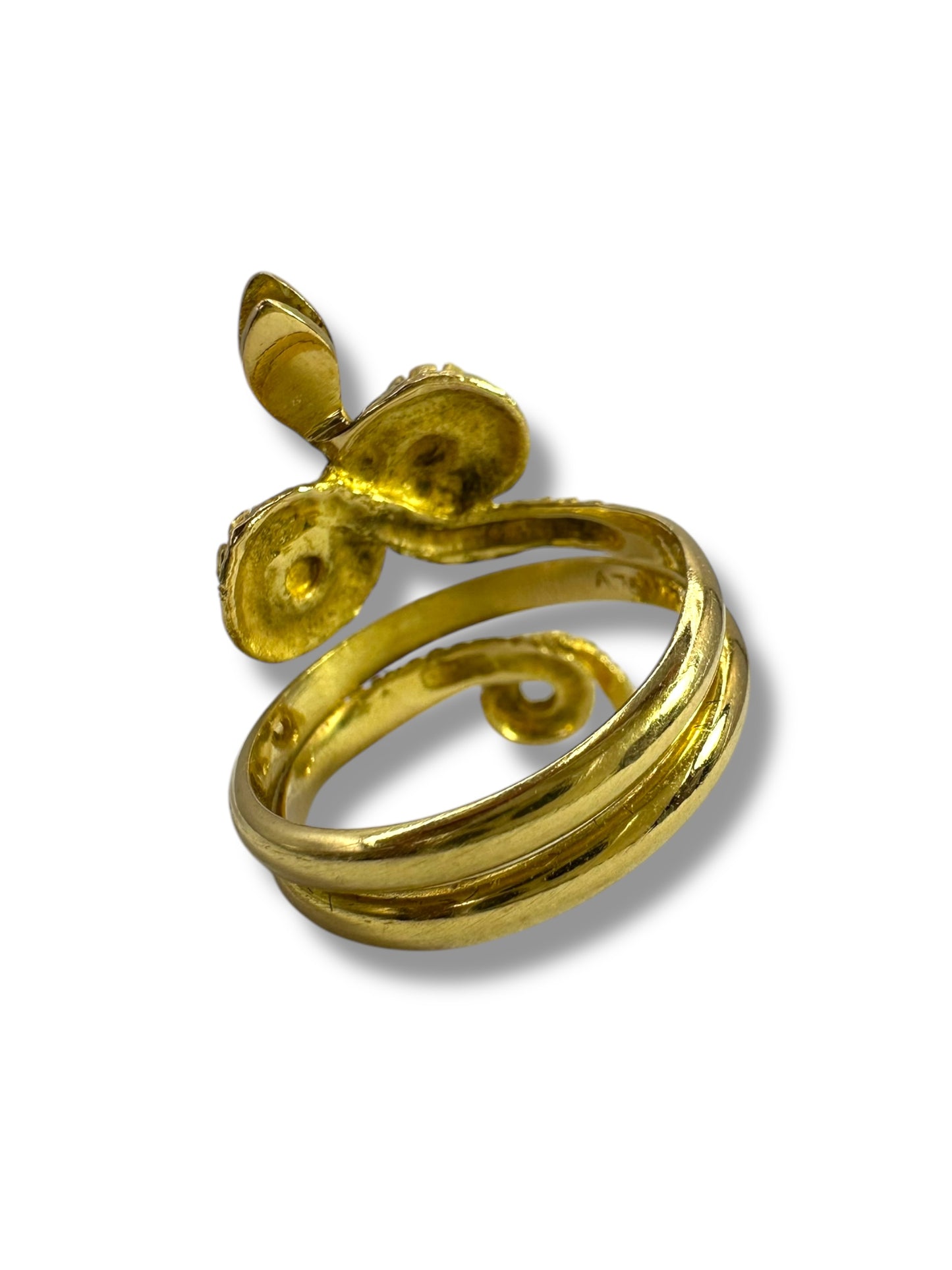 18k Turquoise Snake Ring