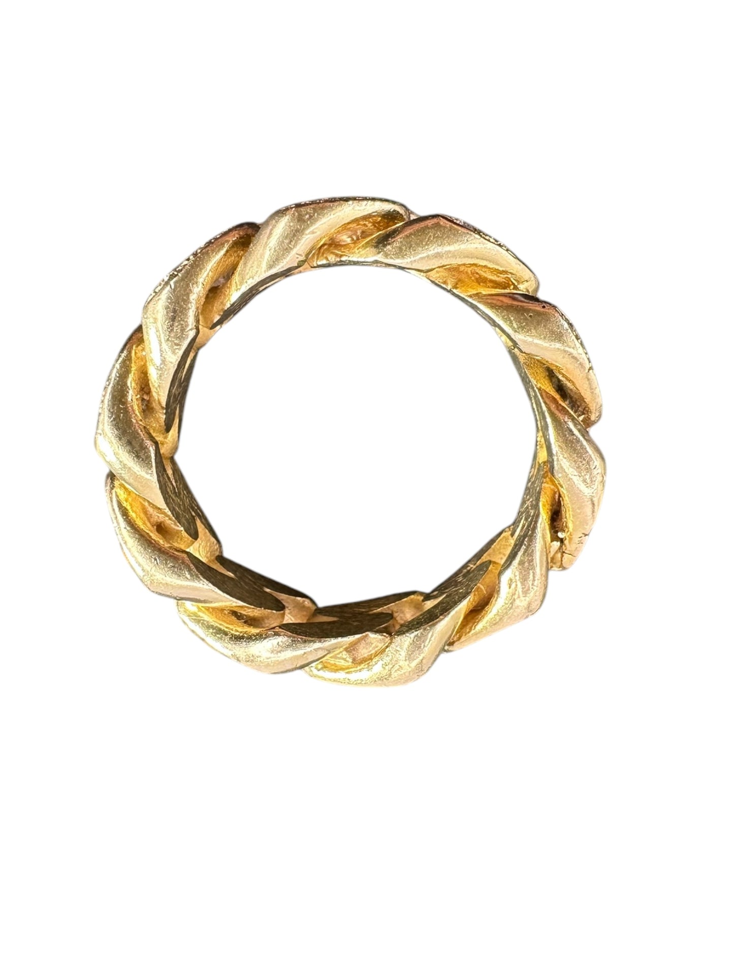 14k Curb Diamond Eternity Band Ring