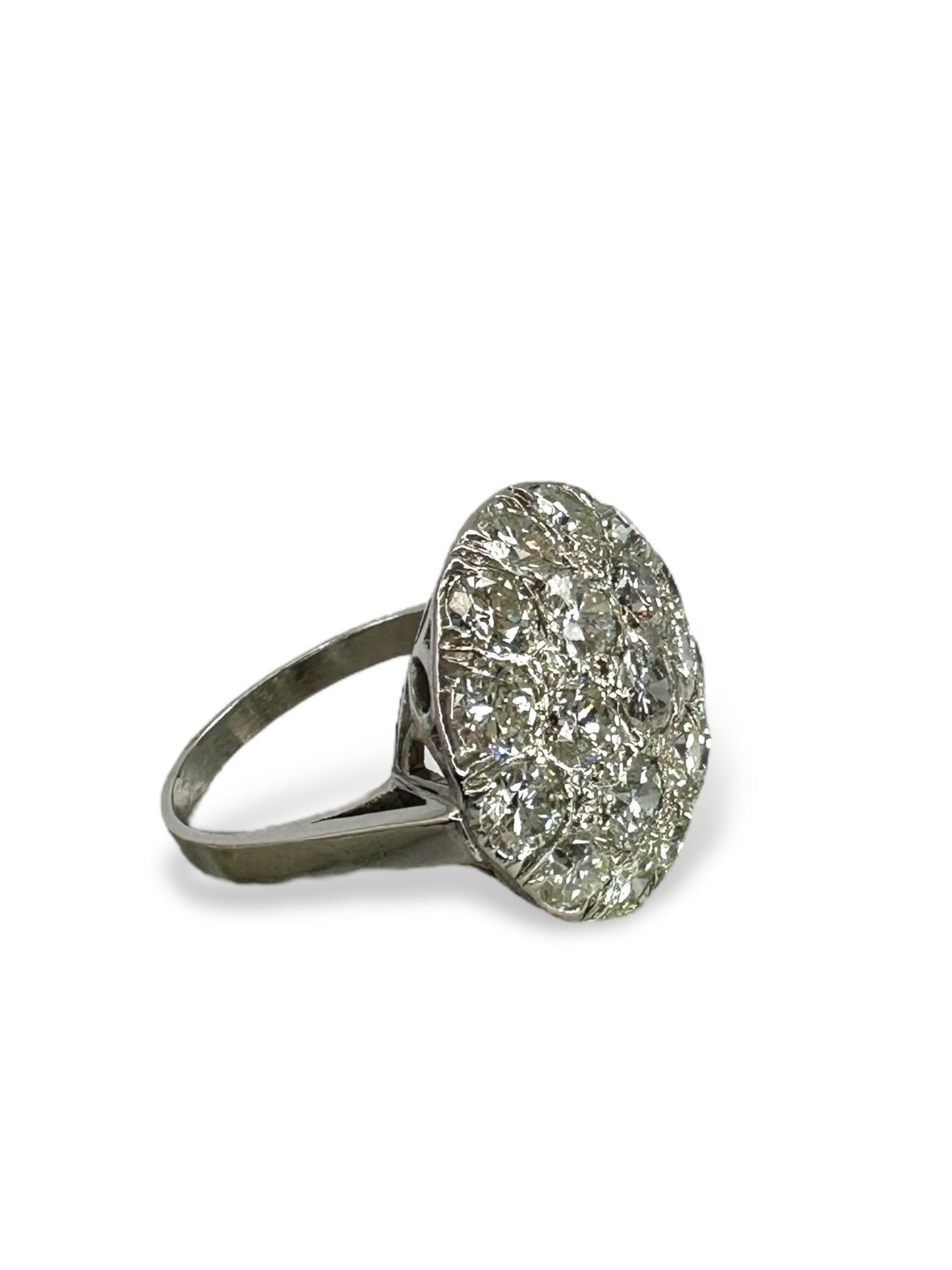 Platinum Diamond Cocktail Ring