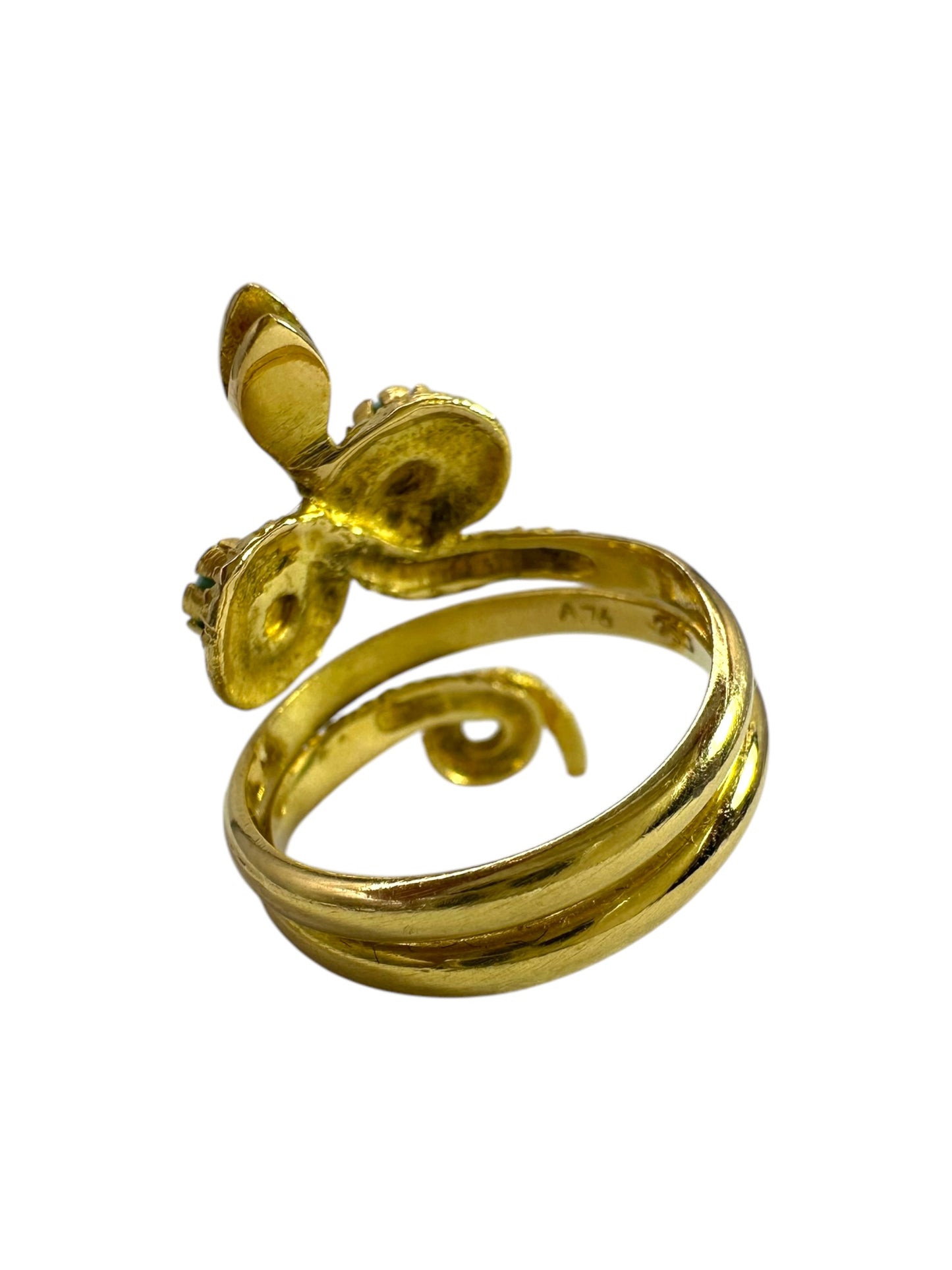 18k Turquoise Snake Ring