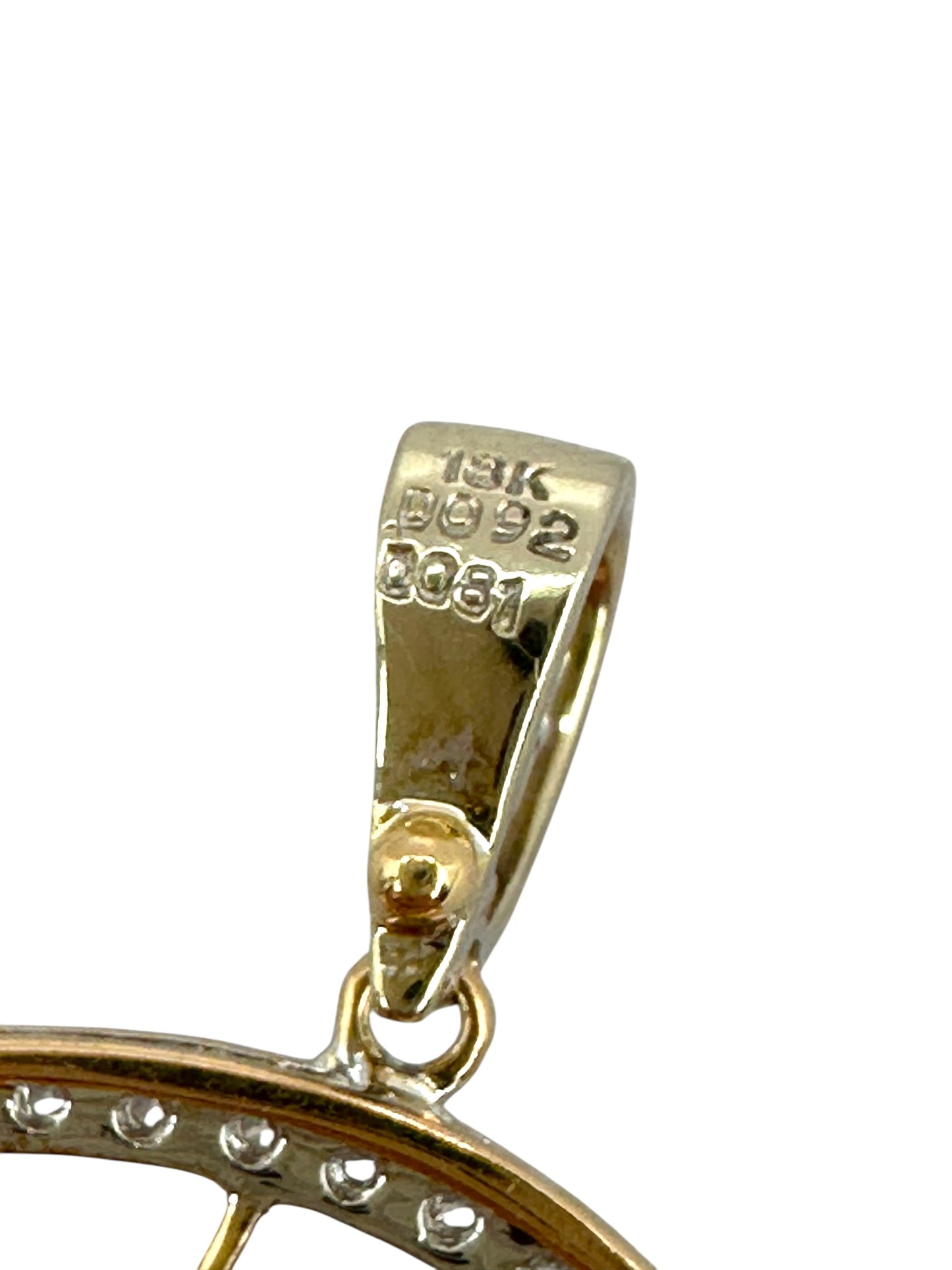 18k Spider & Fly Diamond Pendant