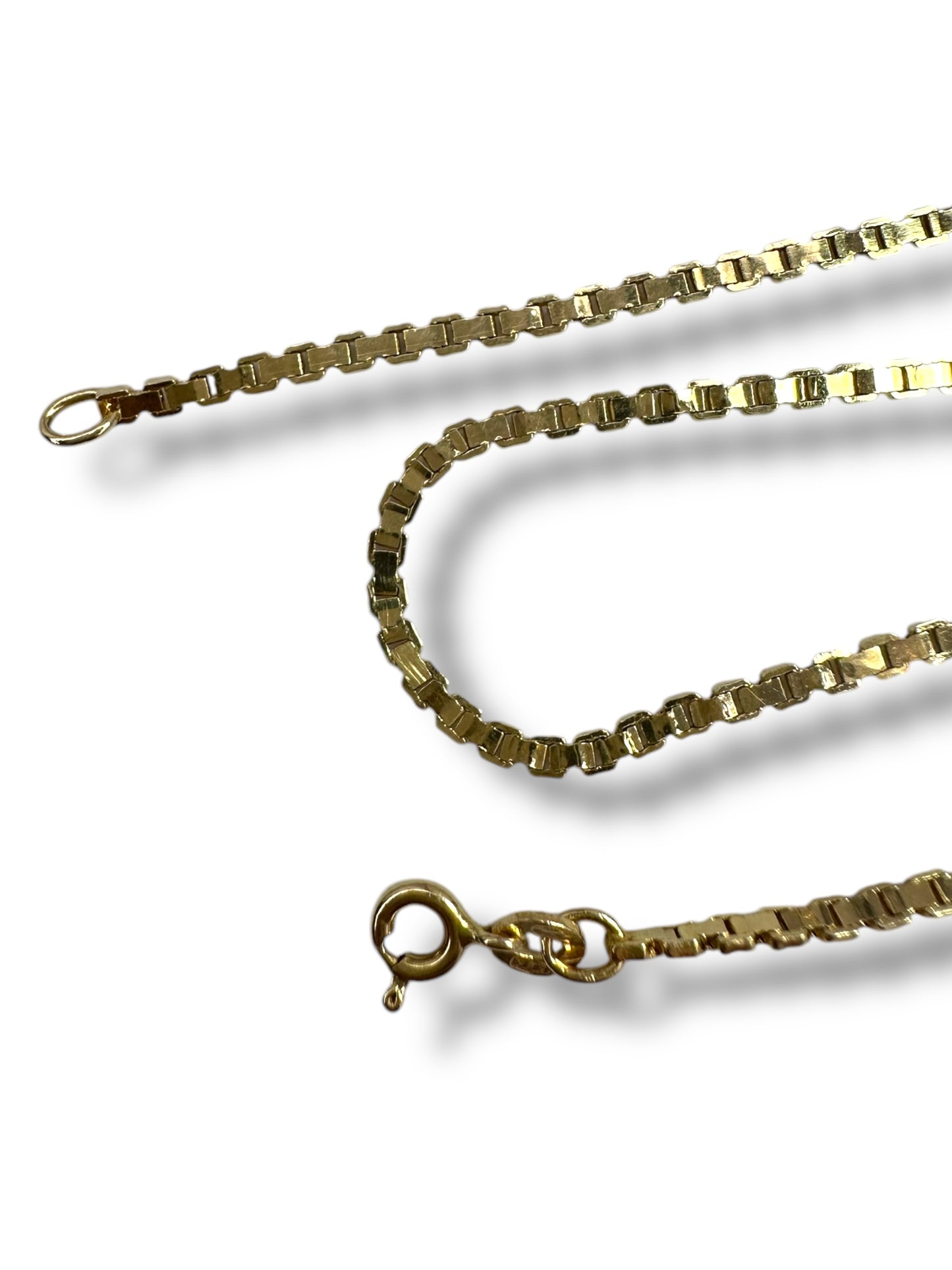 14k Flat Box Link Chain Necklace