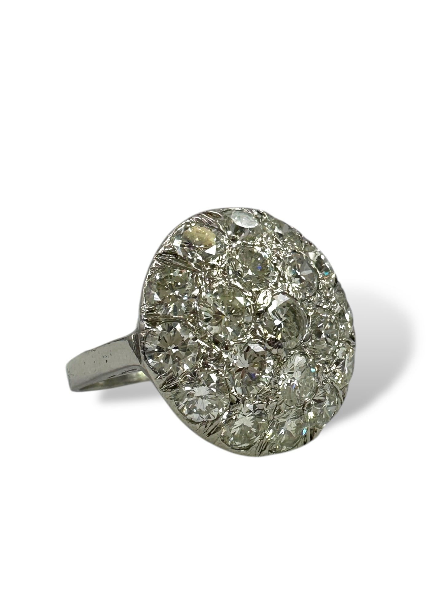 Platinum Diamond Cocktail Ring