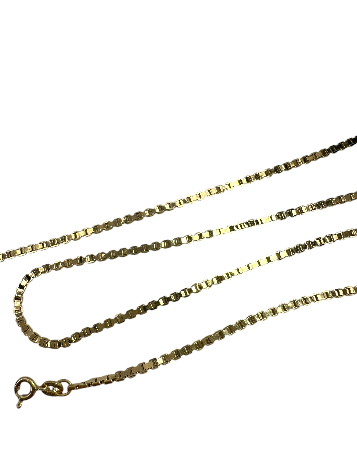 14k Flat Box Link Chain Necklace