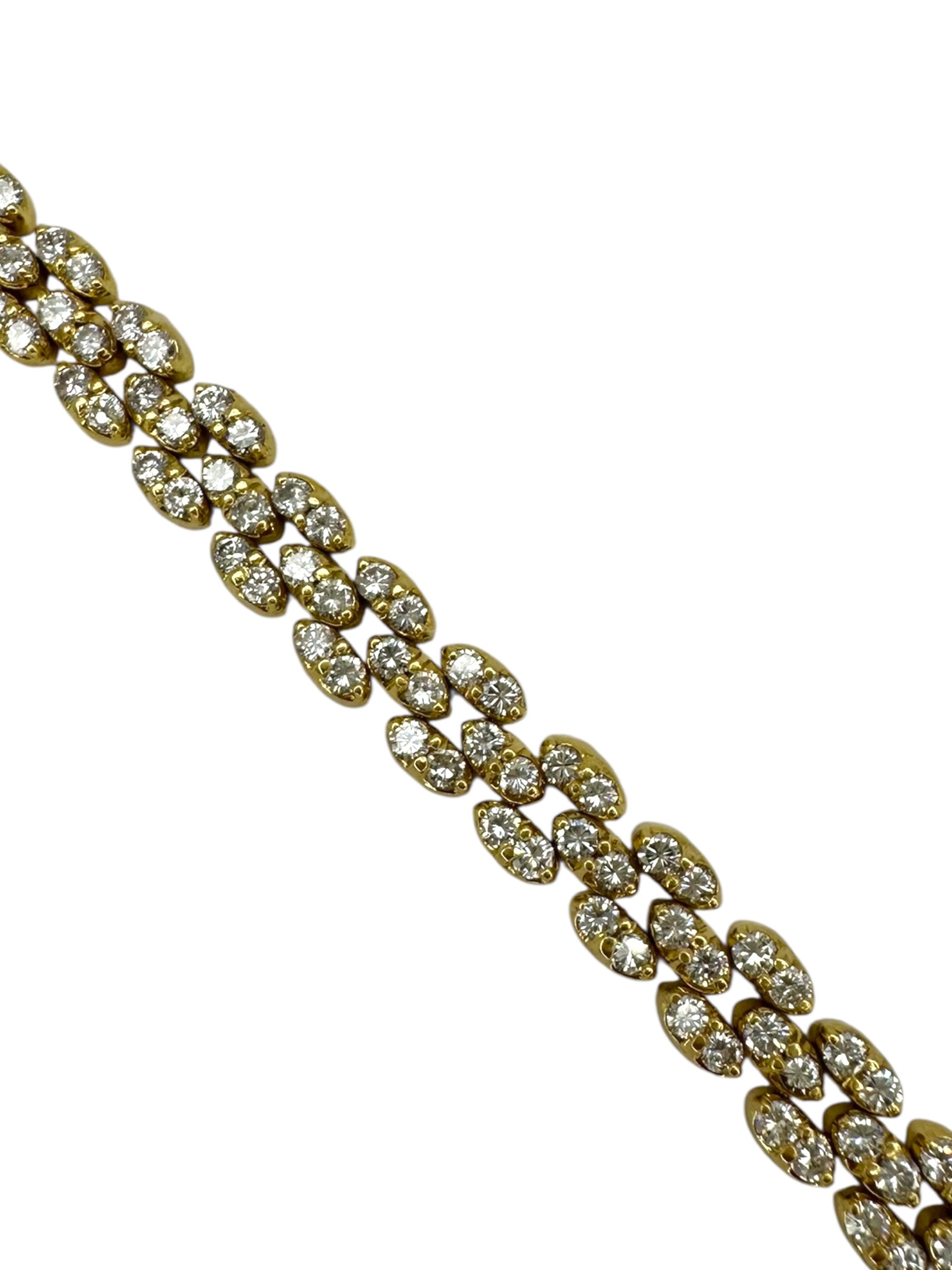 18k Diamond Panther Link Bracelet