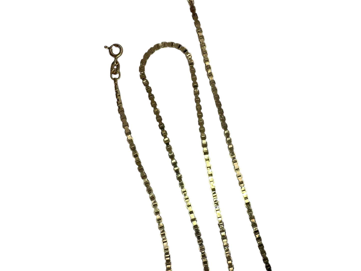 14k Flat Box Link Chain Necklace