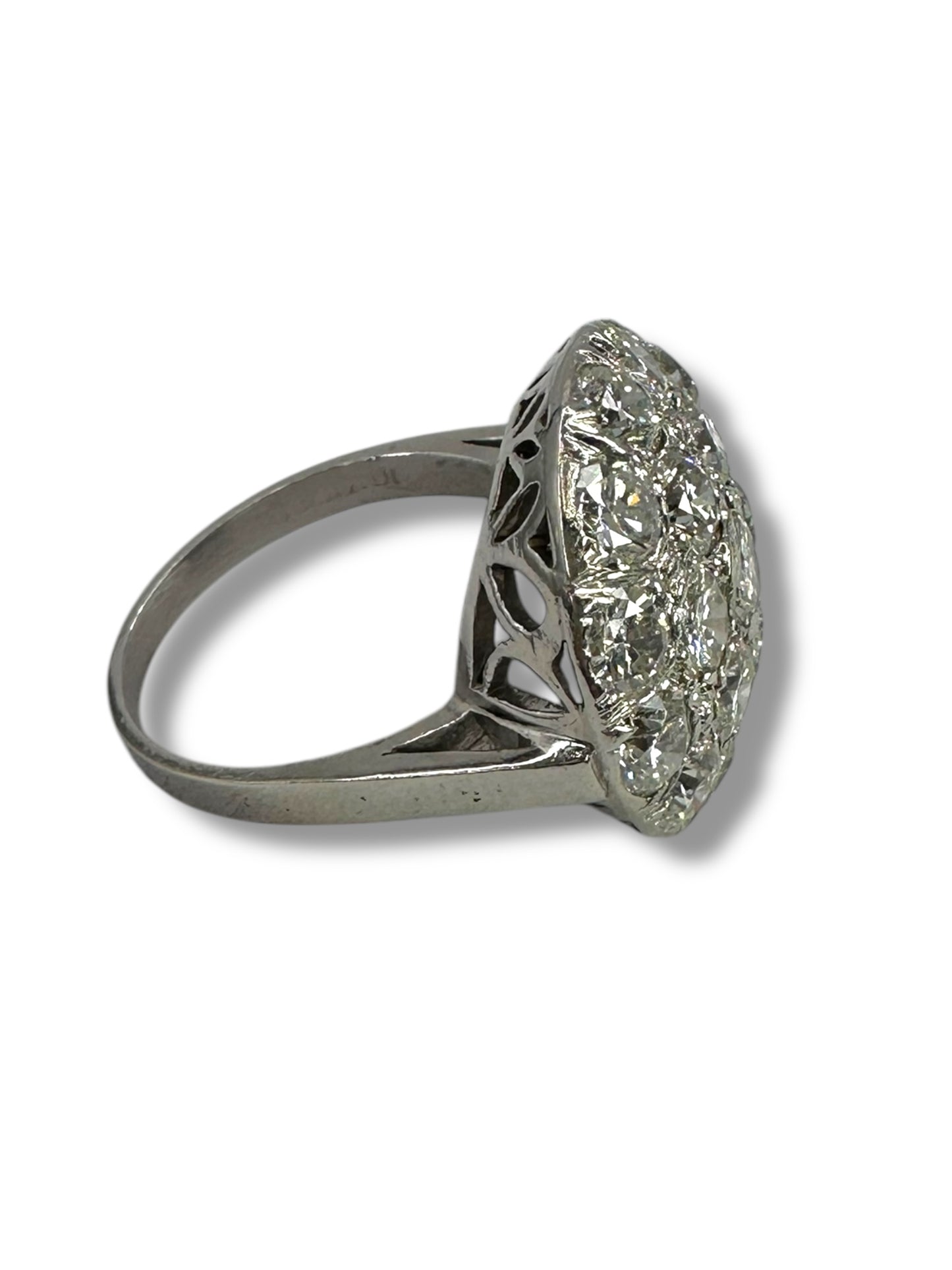 Platinum Diamond Cocktail Ring