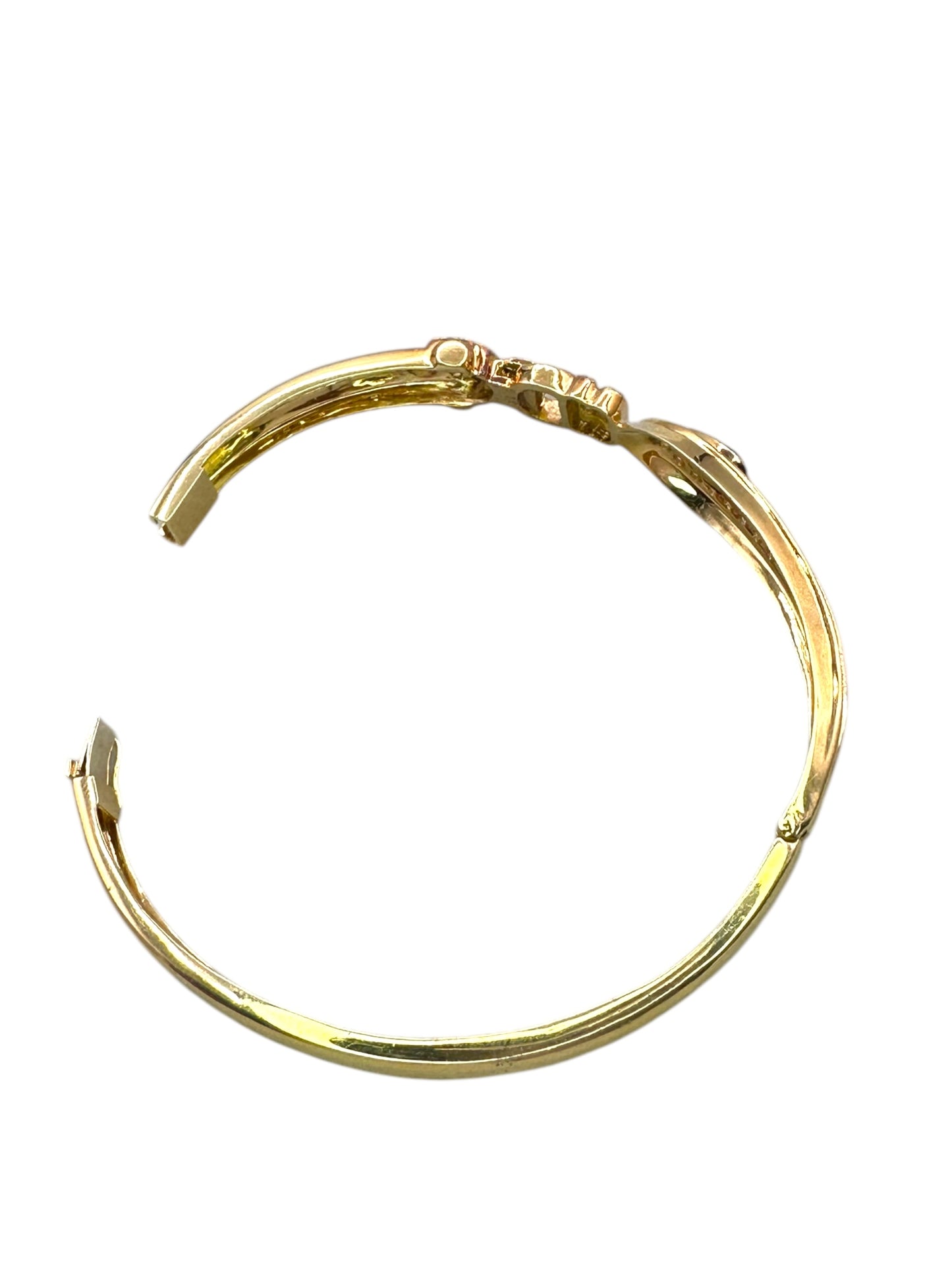 18k Sapphire Diamond Bangle Bracelet