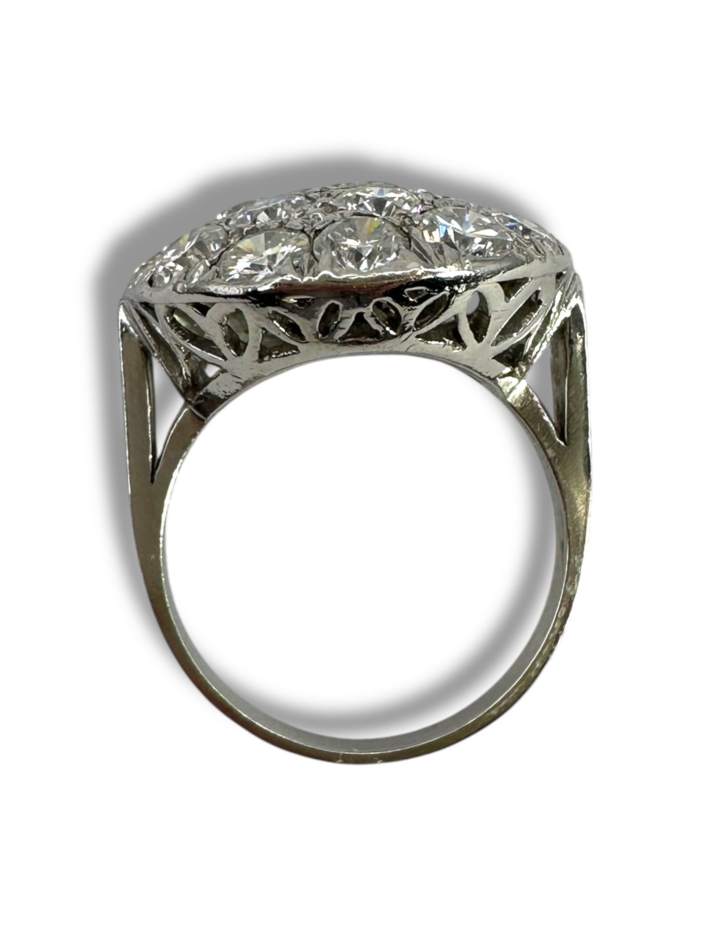Platinum Diamond Cocktail Ring