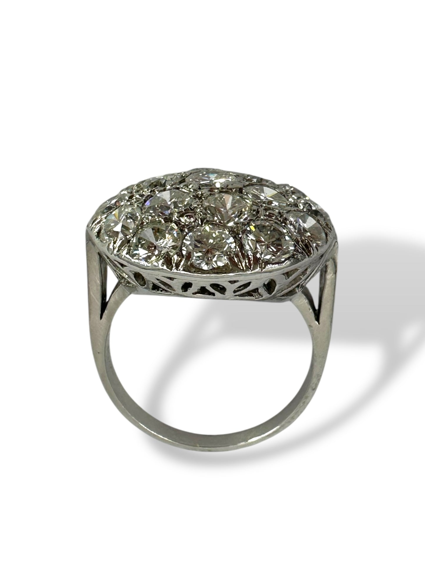 Platinum Diamond Cocktail Ring