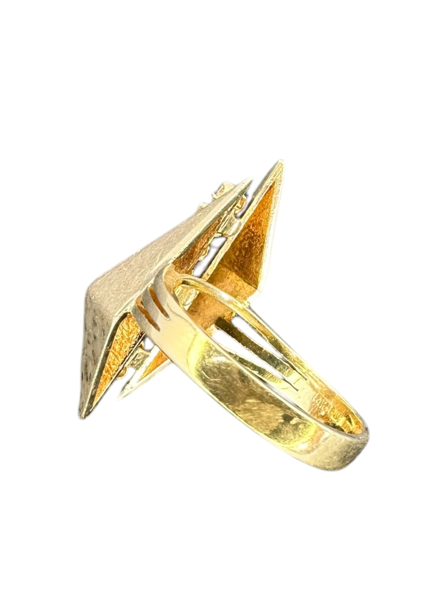 14k Diamond Geometric Shard Ring