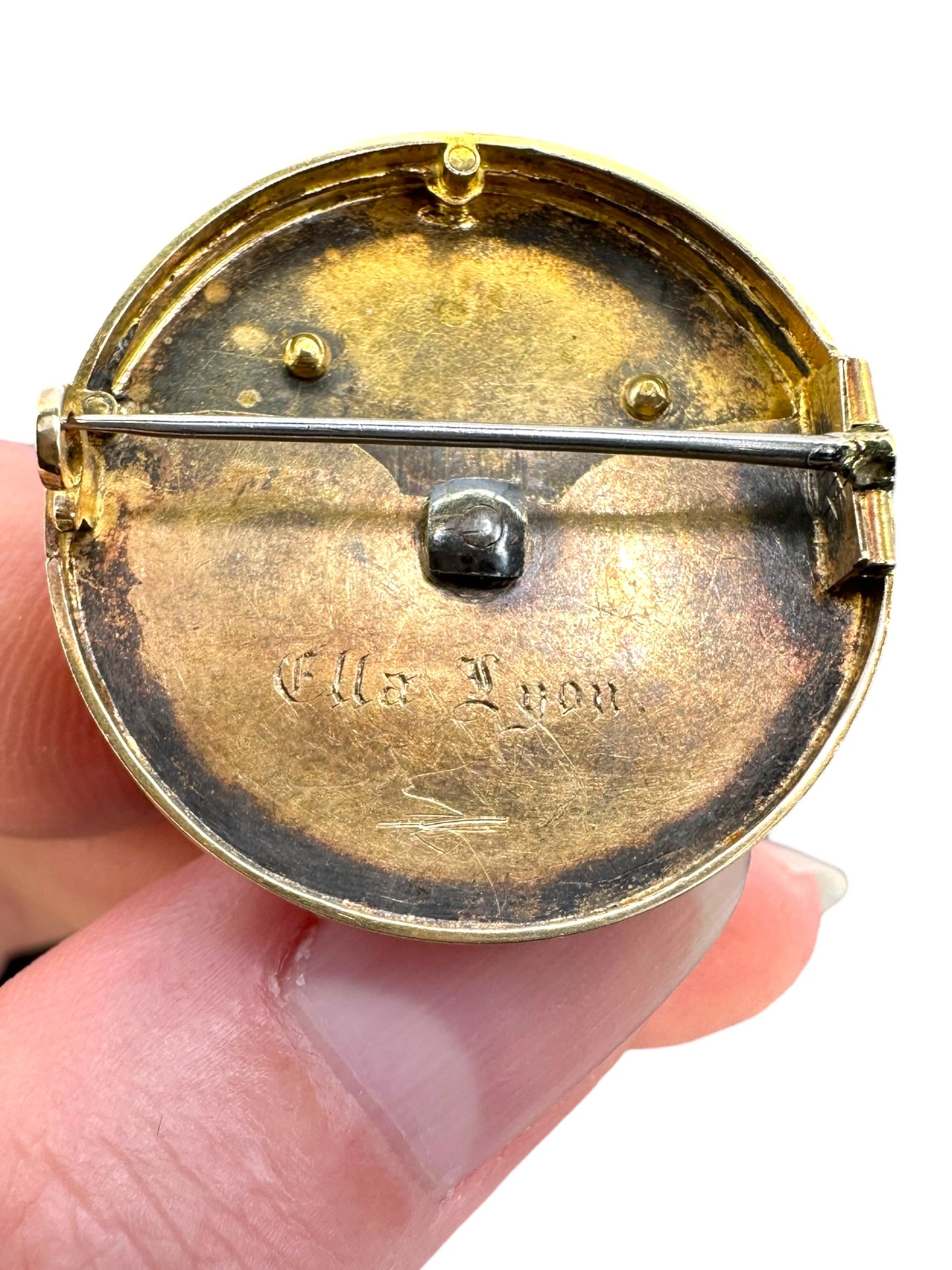 14k Victorian Brooch Watch Chain