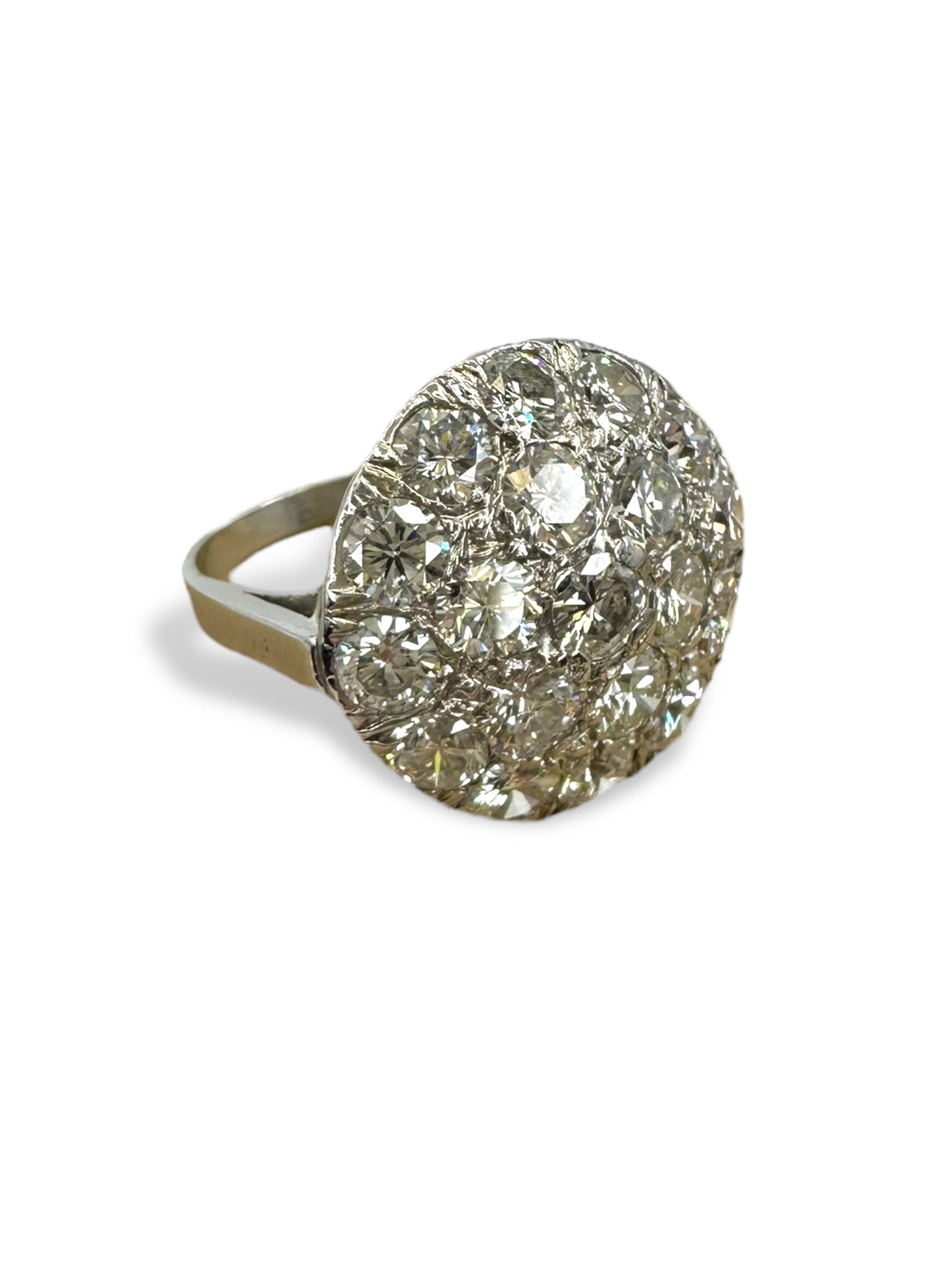 Platinum Diamond Cocktail Ring