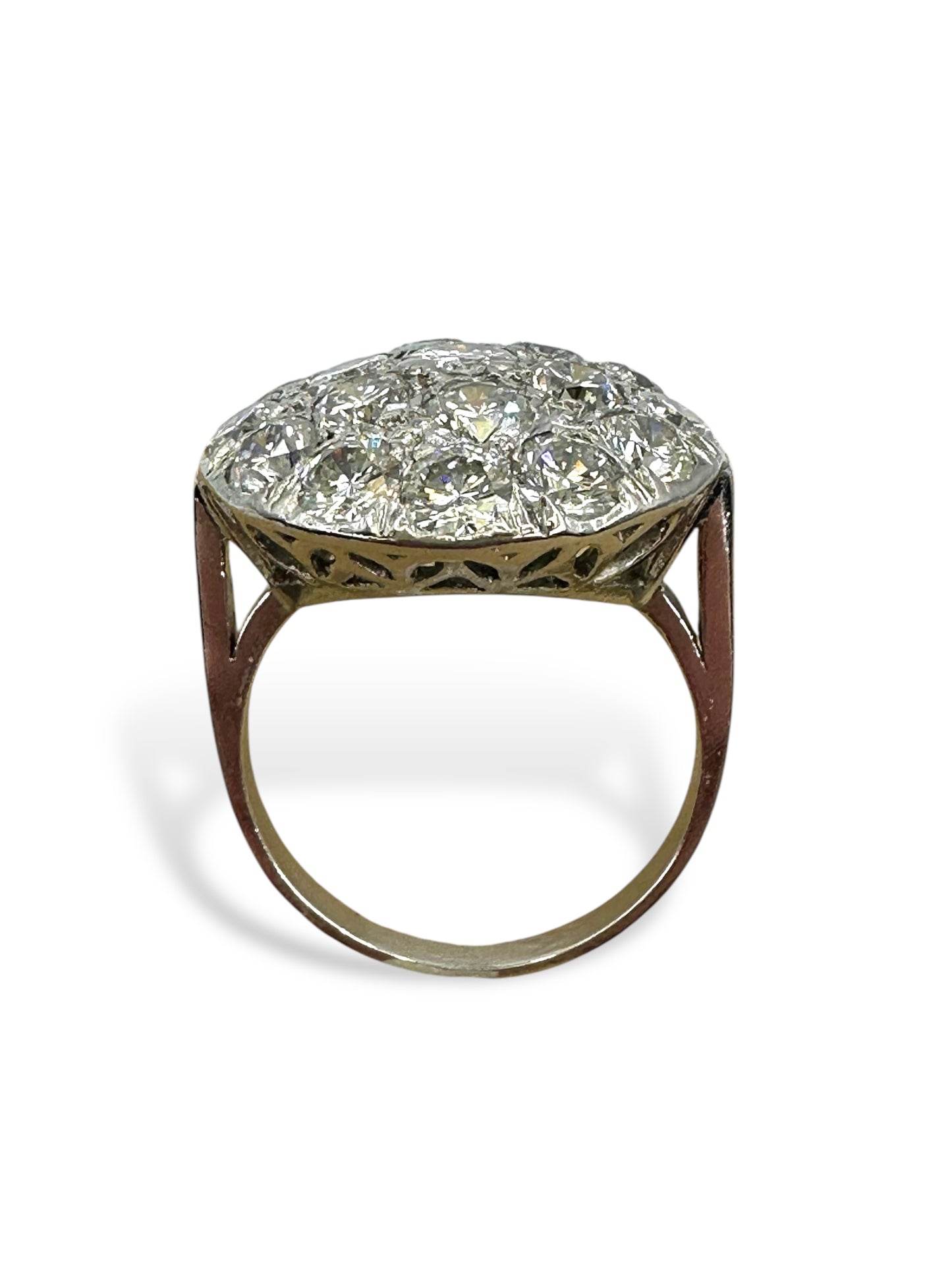 Platinum Diamond Cocktail Ring