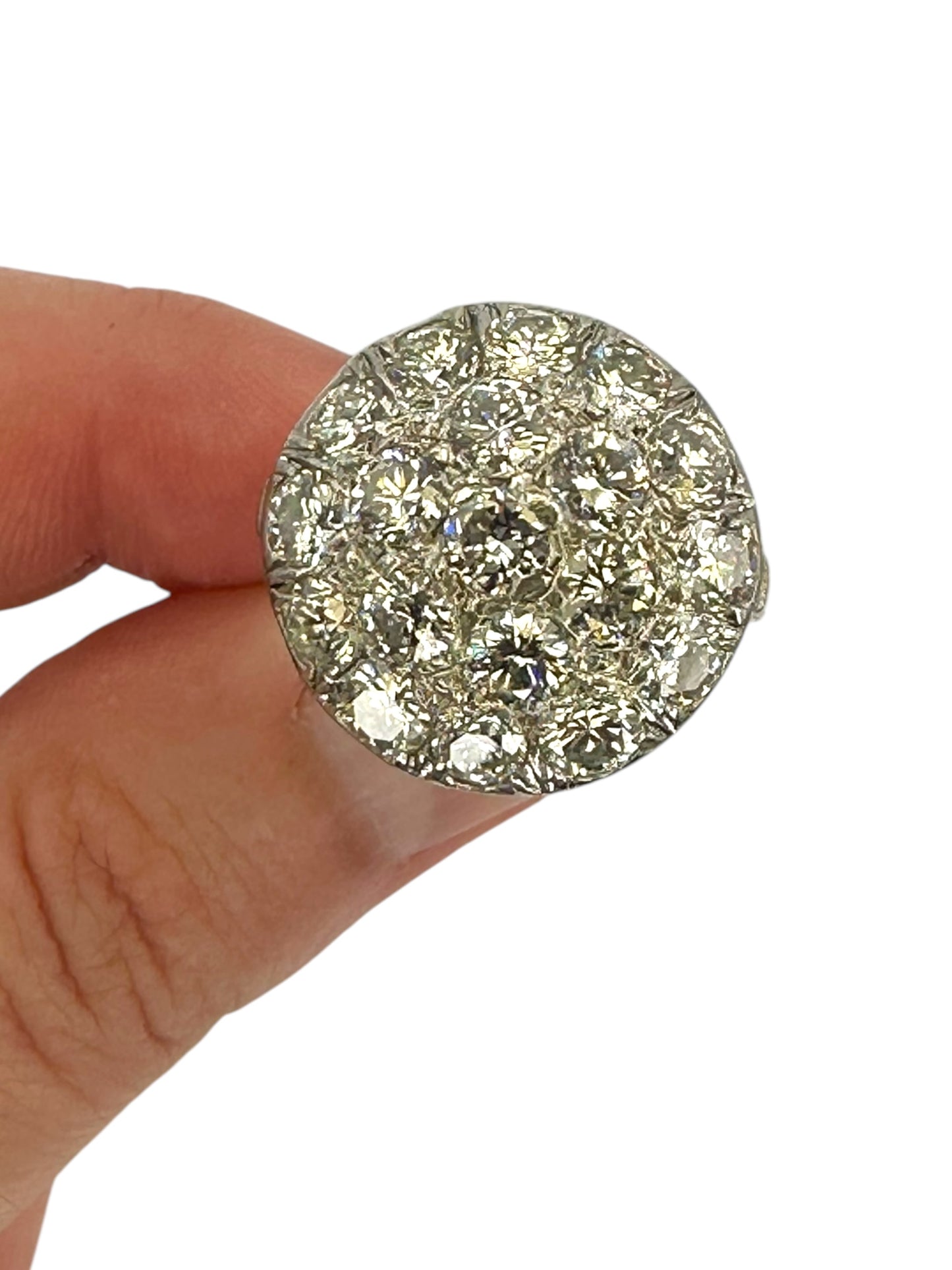 Platinum Diamond Cocktail Ring