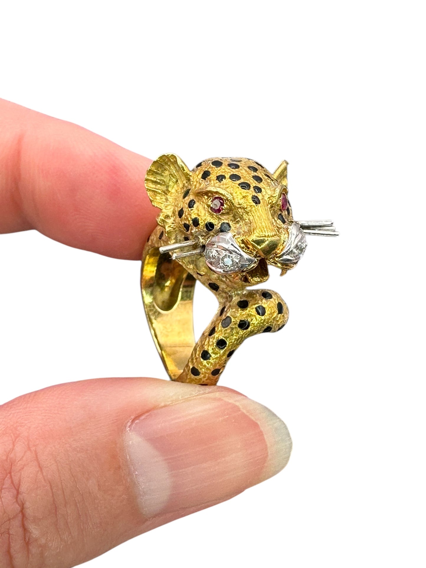 18k Diamond Cheetah Ring
