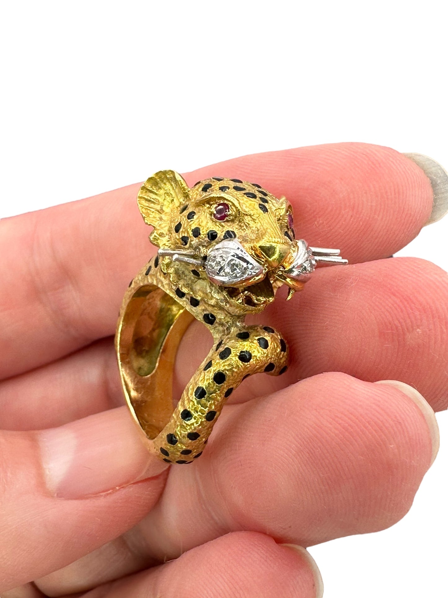 18k Diamond Cheetah Ring