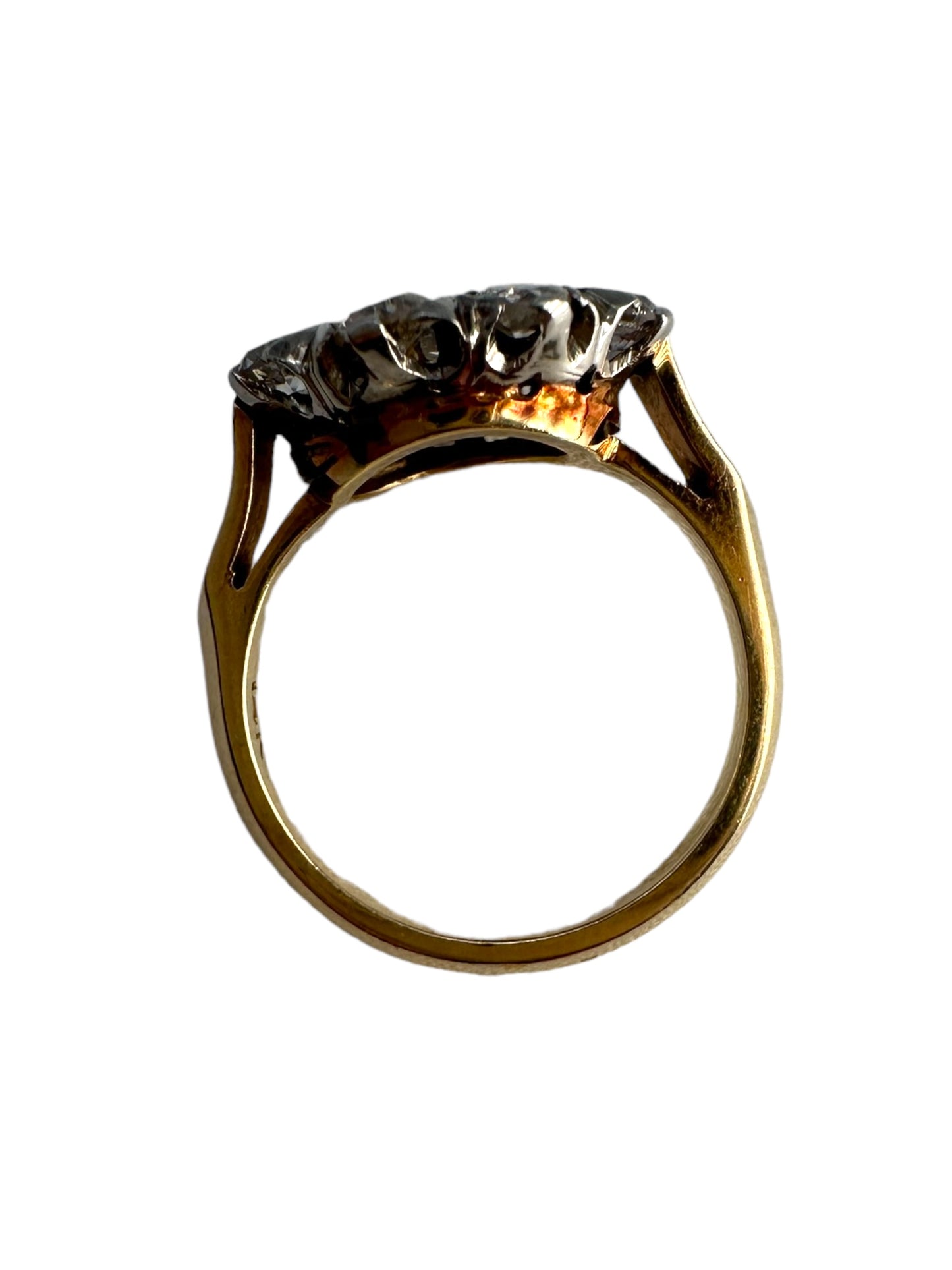 14k Diamond Daisy Ring