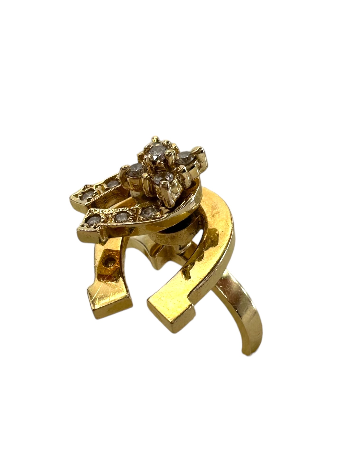 14k Teufel Horseshoe Spinner Ring
