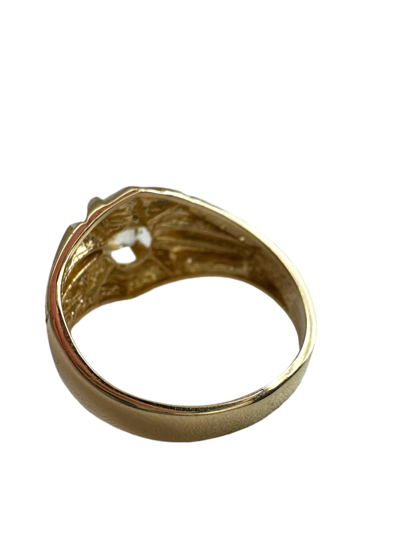 14k Diamond Nautical Star Ring