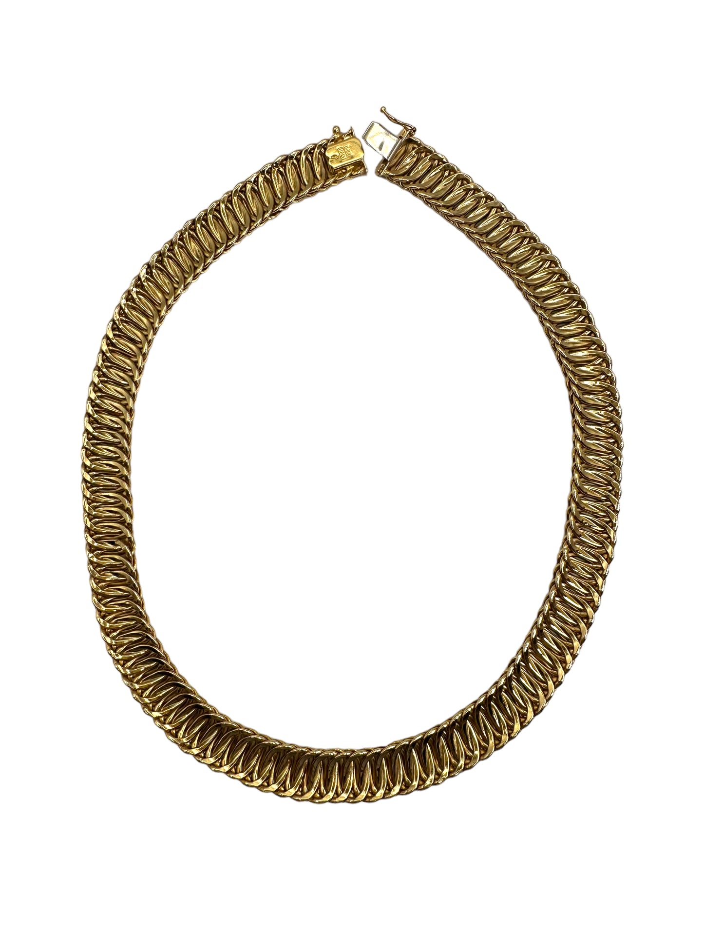 14k Woven Link Collar Necklace