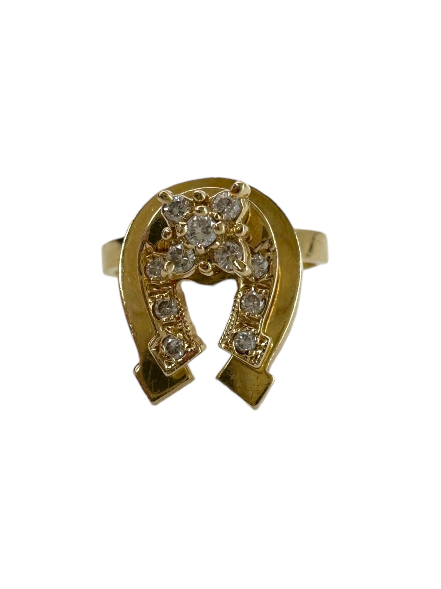 14k Teufel Horseshoe Spinner Ring