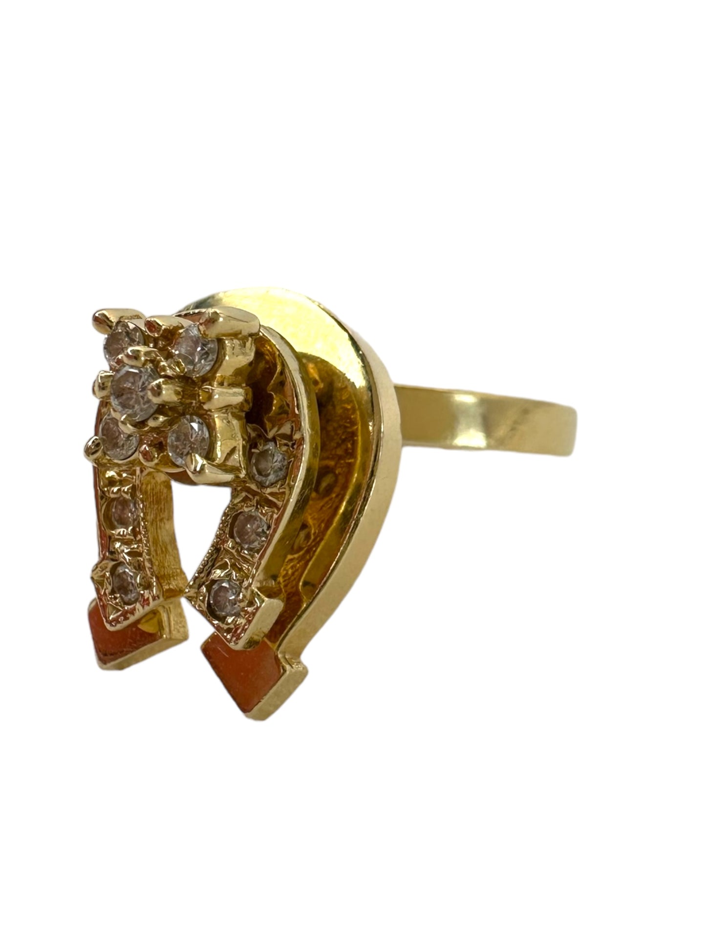 14k Teufel Horseshoe Spinner Ring