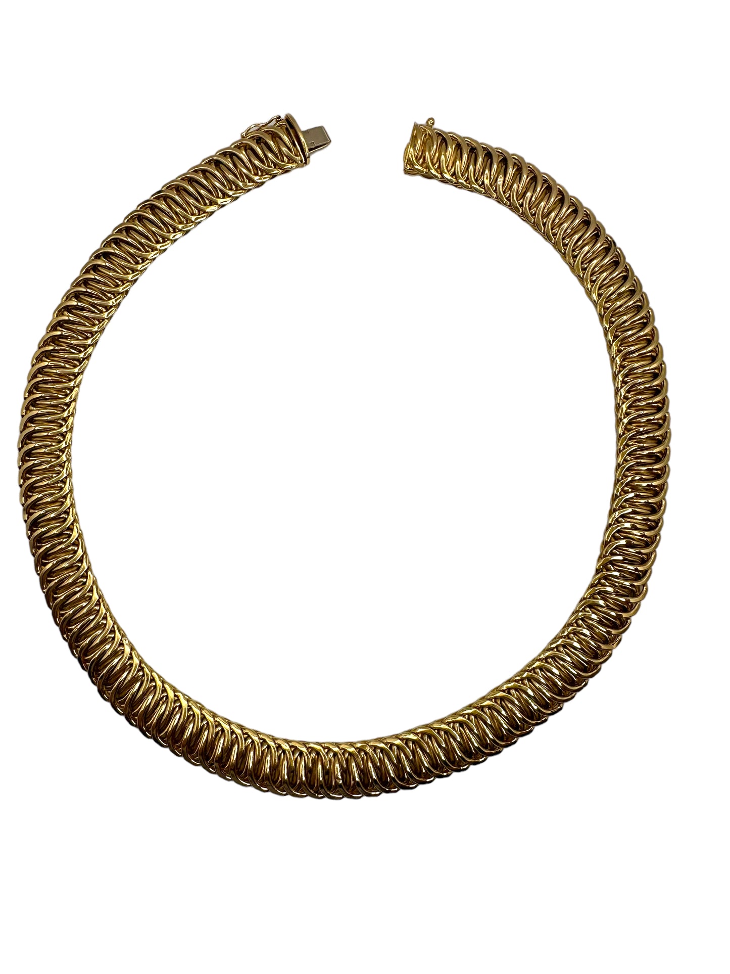 14k Woven Link Collar Necklace