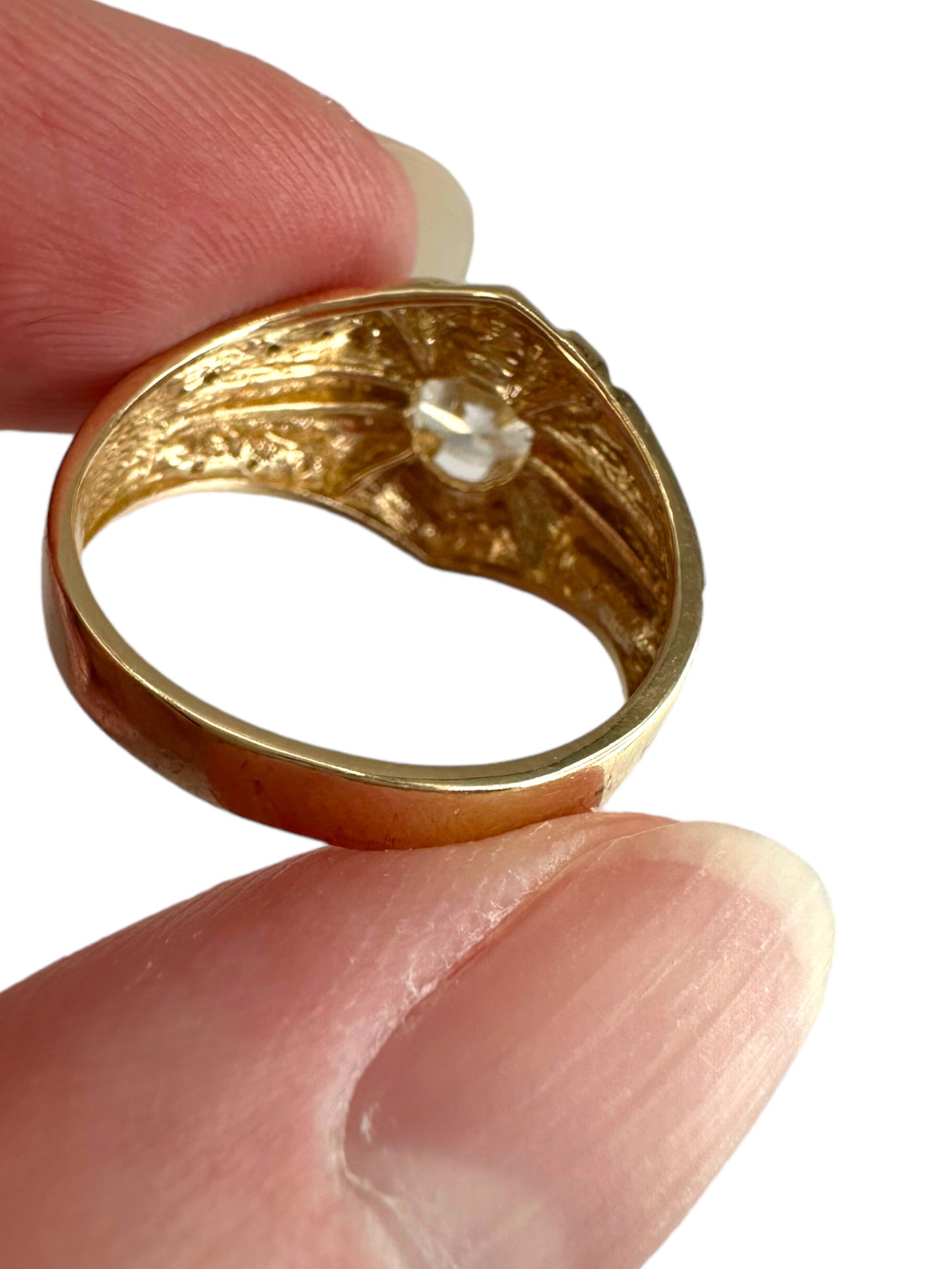 14k Diamond Nautical Star Ring