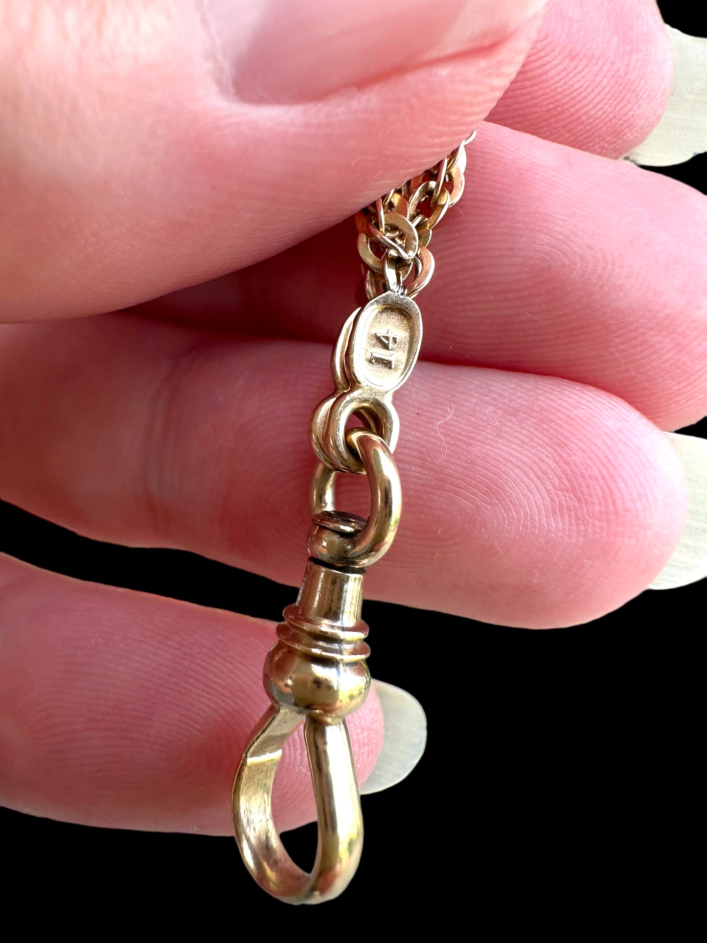 14k Victorian Slide Long-guard Necklace