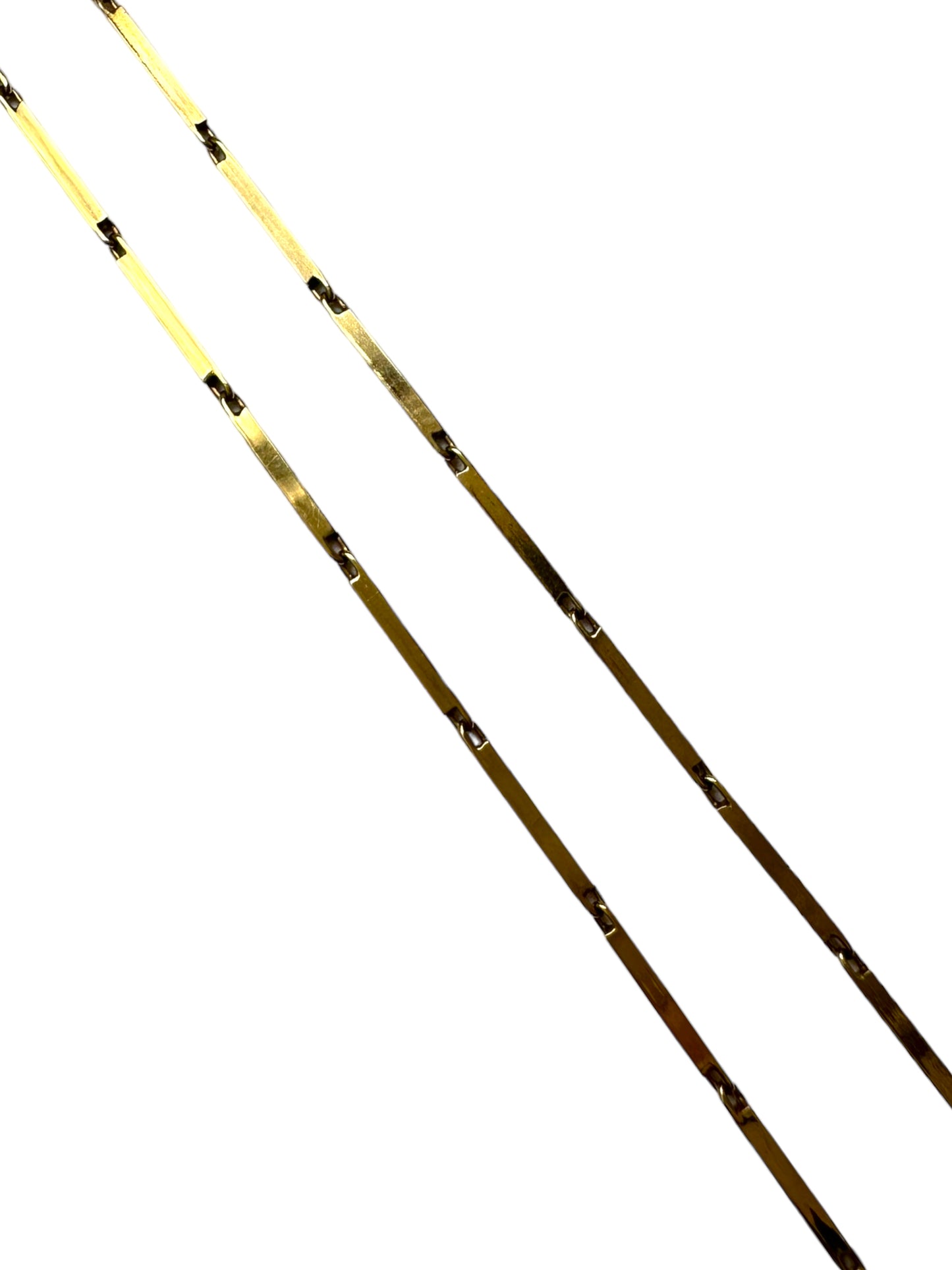 14k Bar Link Necklace