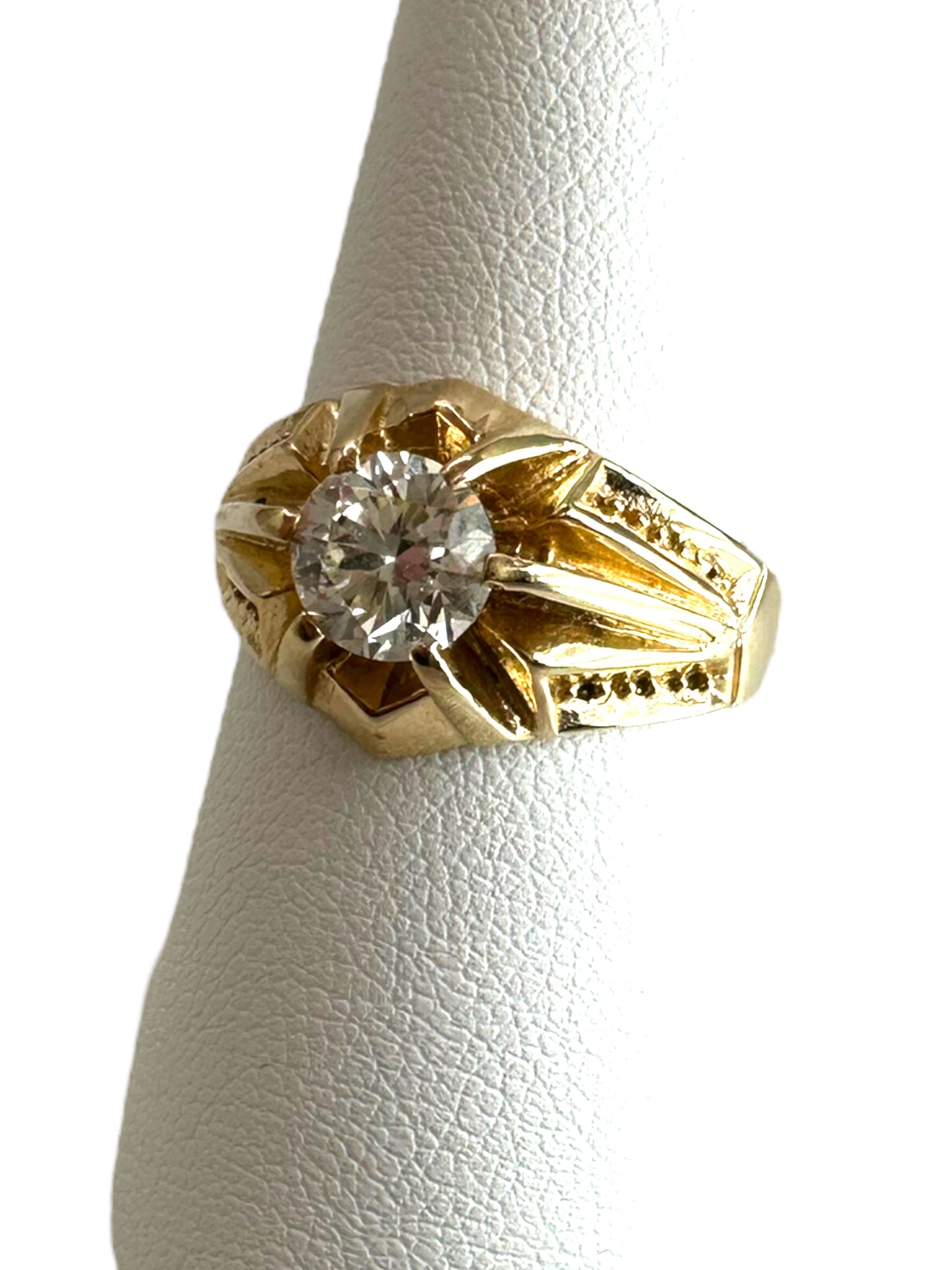 14k Diamond Nautical Star Ring