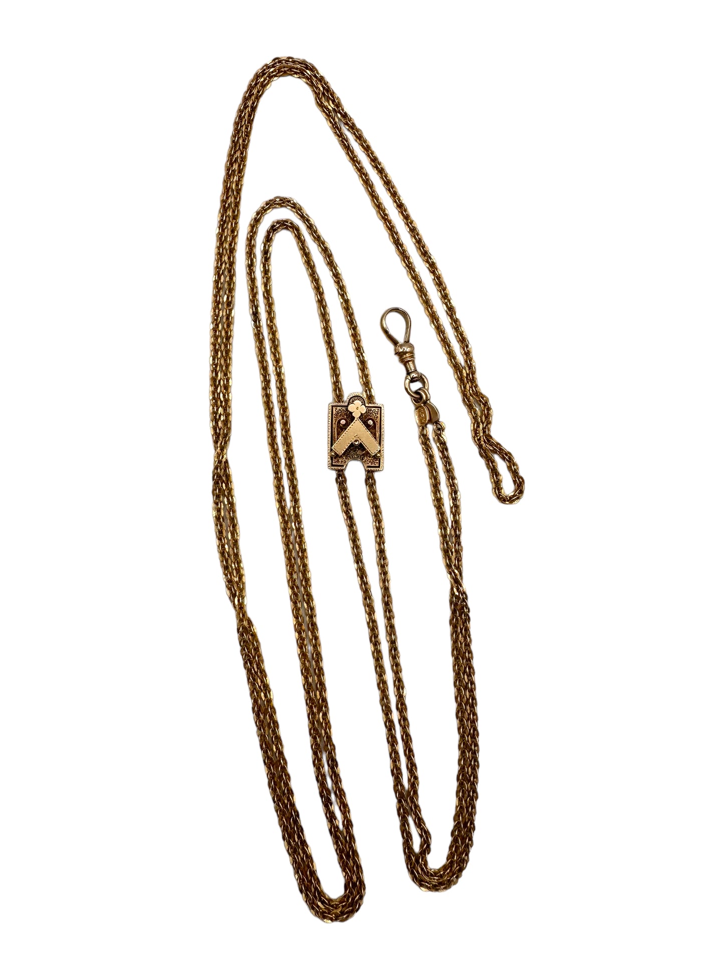 14k Victorian Slide Long-guard Necklace