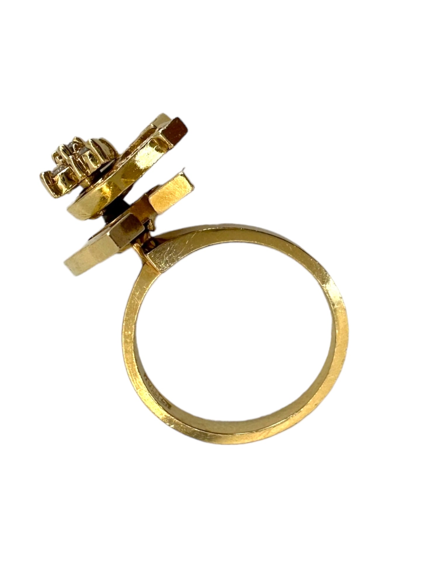 14k Teufel Horseshoe Spinner Ring
