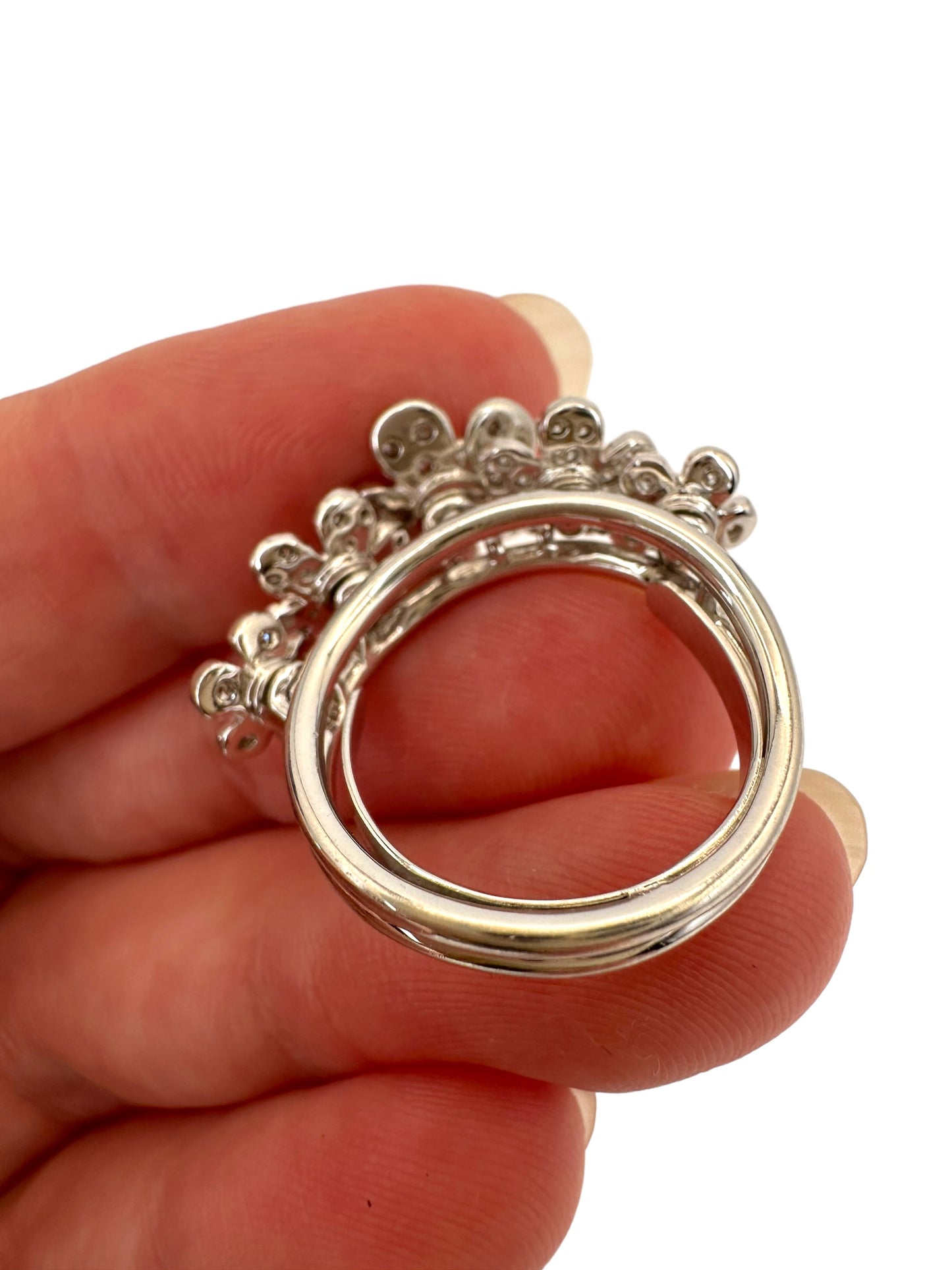 18k Articulating Flowers Ring