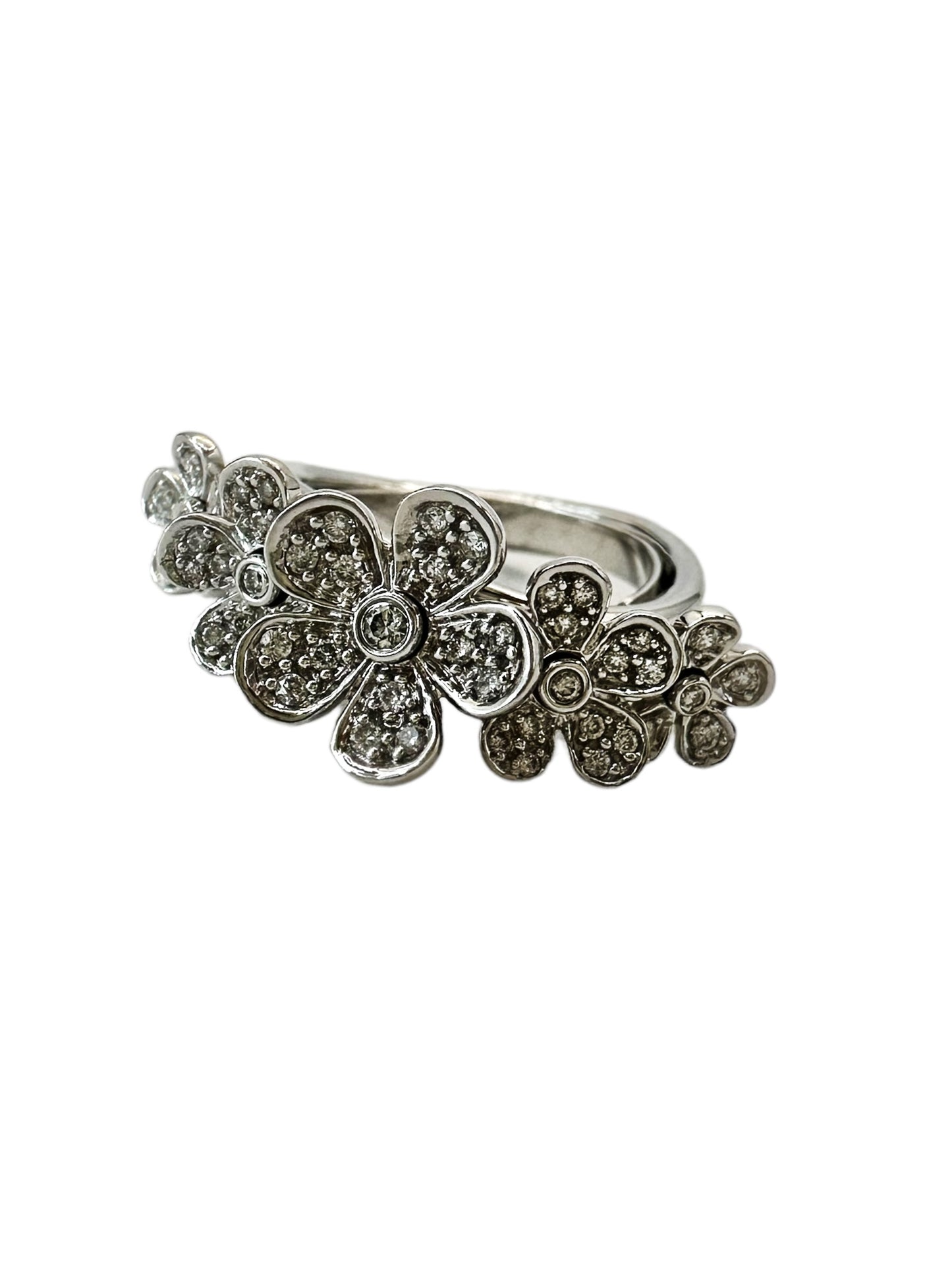 18k Articulating Flowers Ring