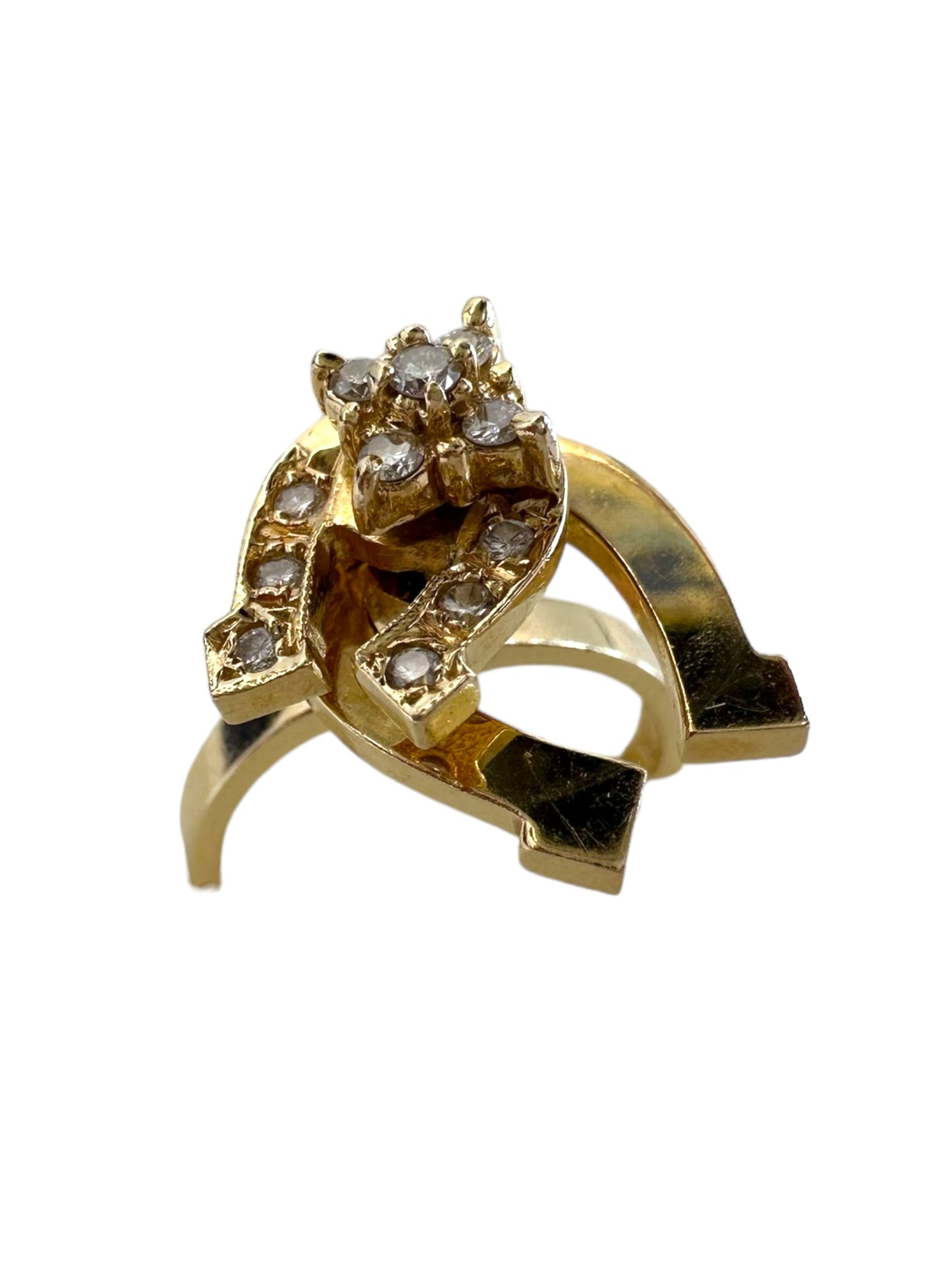 14k Teufel Horseshoe Spinner Ring