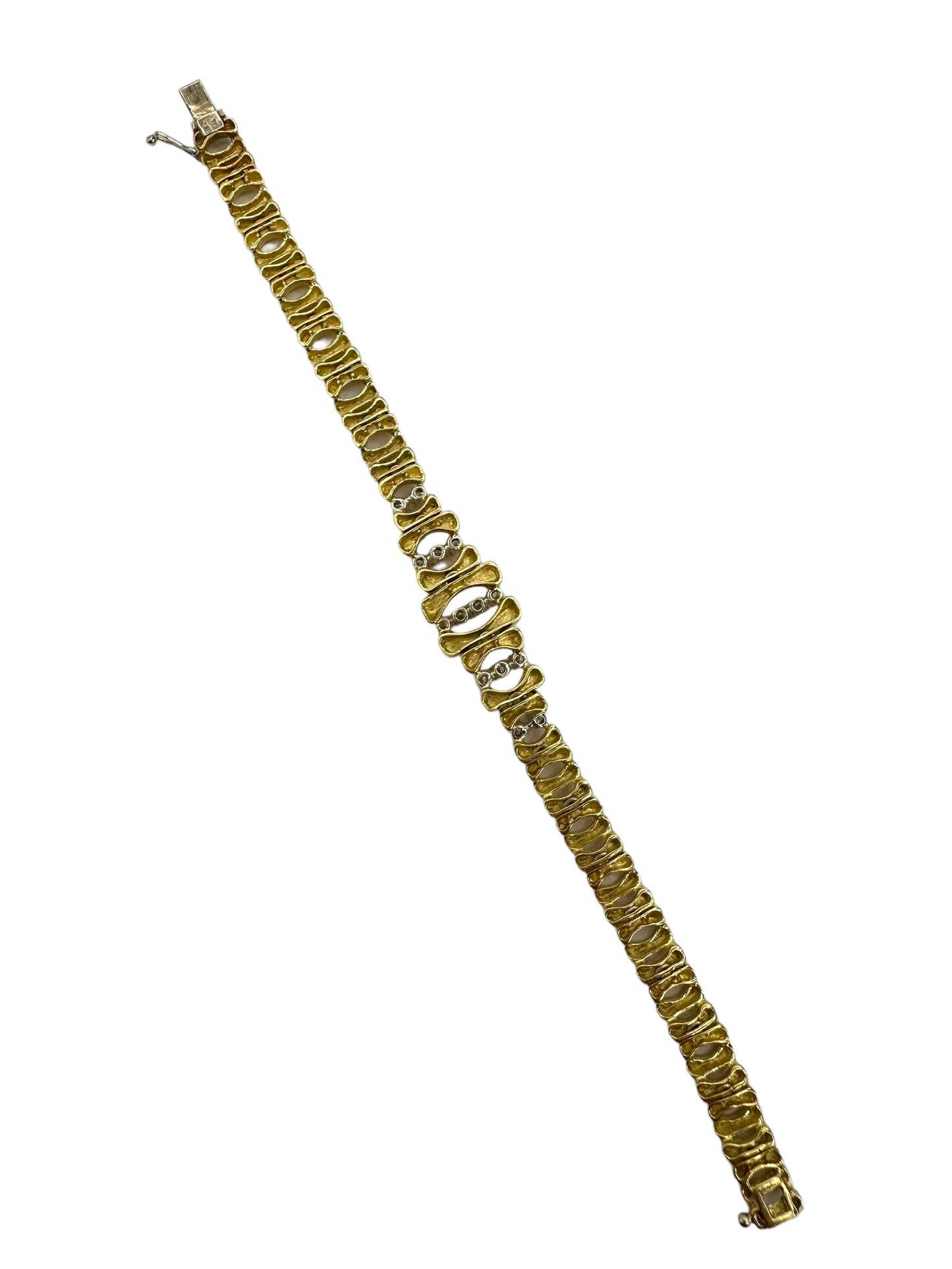18k Diamond Brushed Finish Bracelet
