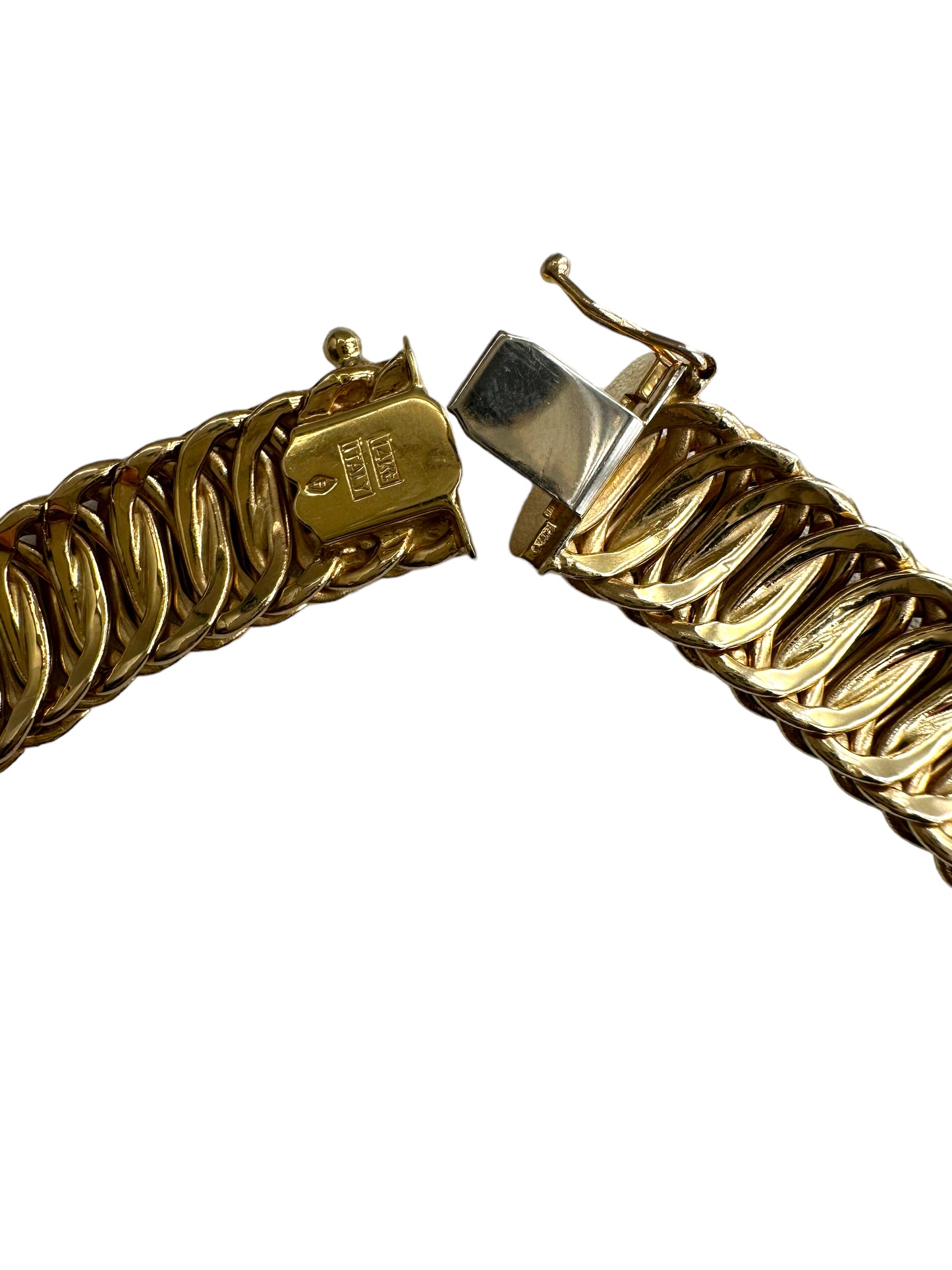 14k Woven Link Collar Necklace