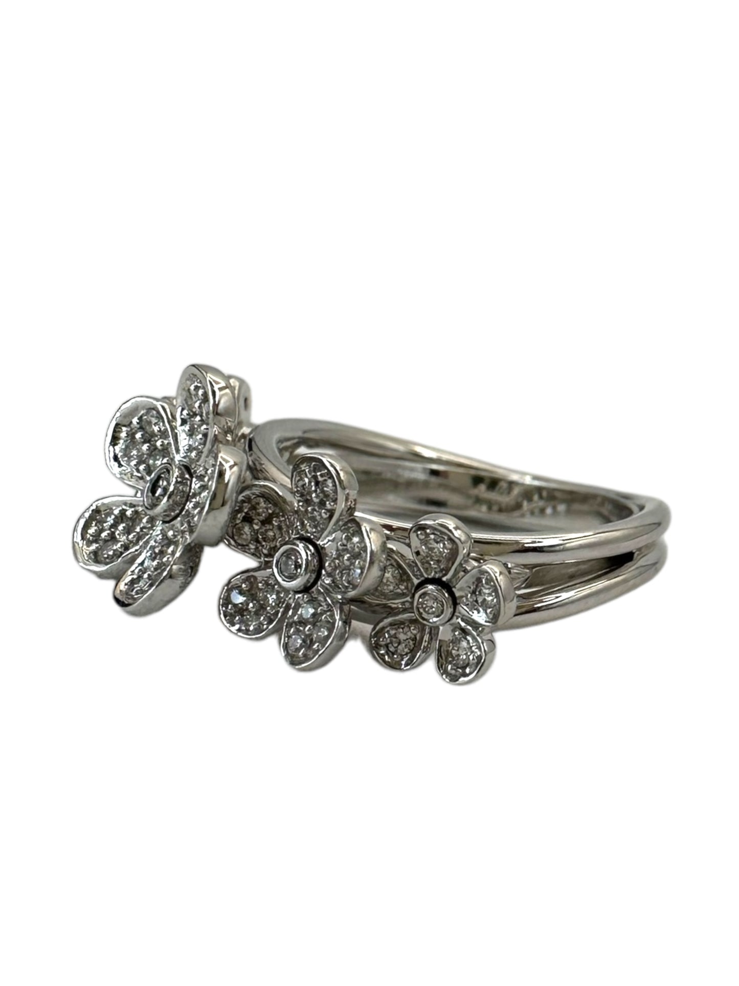 18k Articulating Flowers Ring
